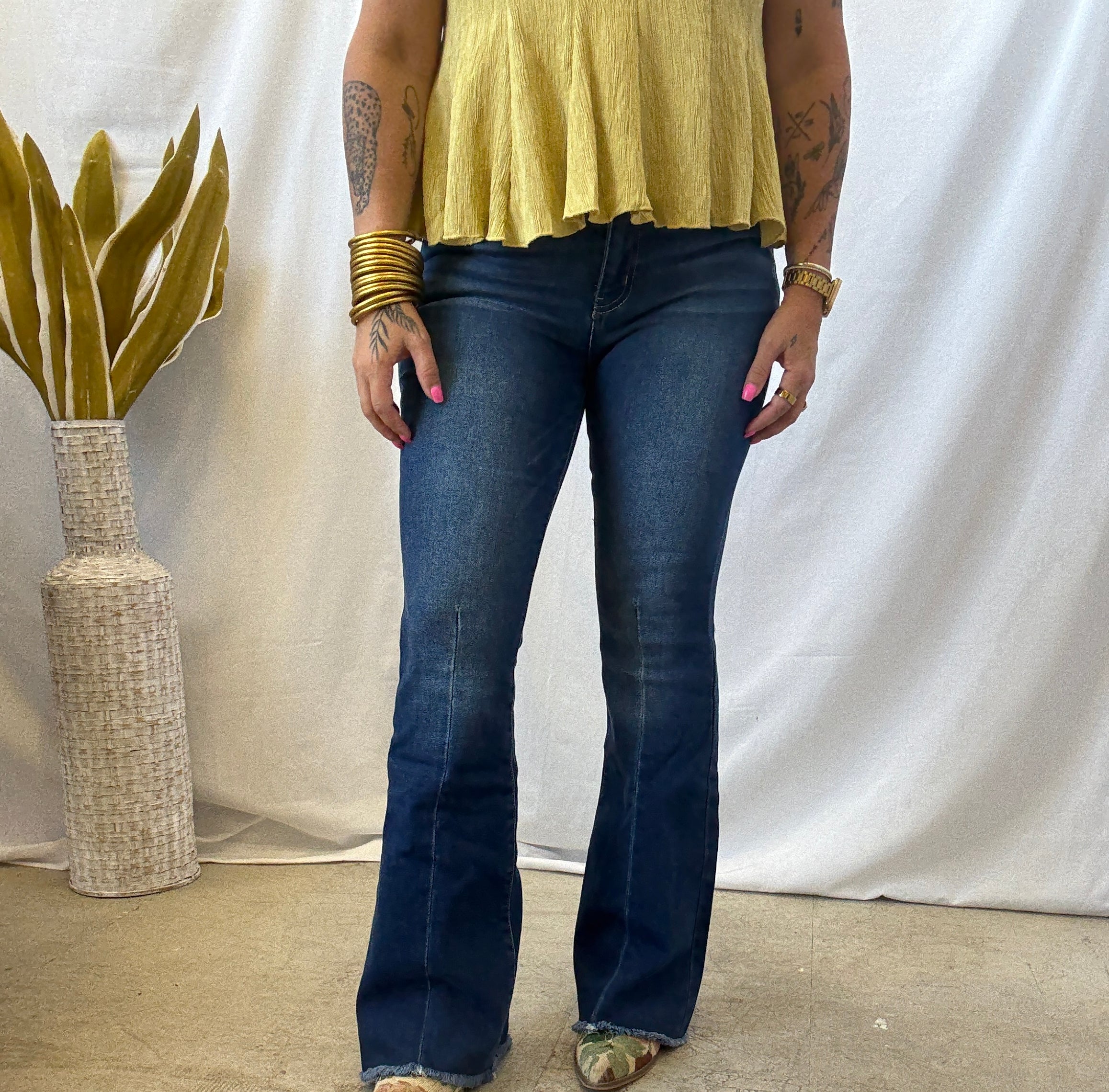 KanCan Out West Flare Jeans-Final Sale-Jeans-Kancan-The Silo Boutique, Women's Fashion Boutique Located in Warren and Grand Forks North Dakota