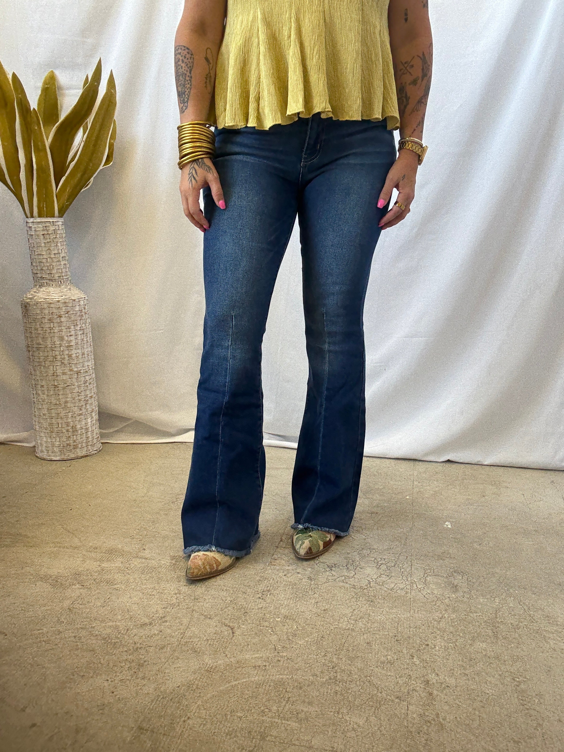 KanCan Out West Flare Jeans-Final Sale-Jeans-Kancan-The Silo Boutique, Women's Fashion Boutique Located in Warren and Grand Forks North Dakota