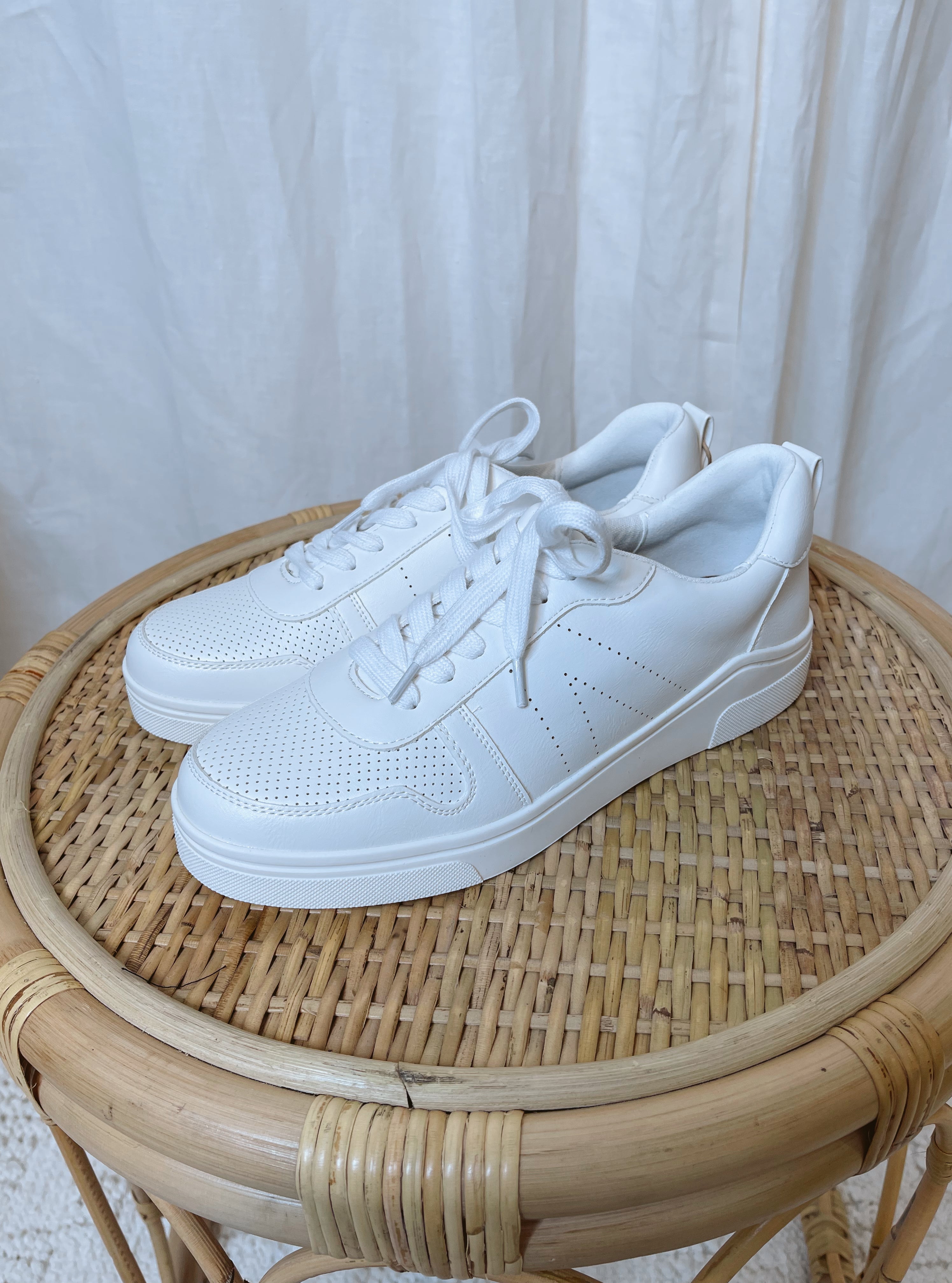 Mia Alta White Sneaker-Sneakers-MIA-The Silo Boutique, Women's Fashion Boutique Located in Warren and Grand Forks North Dakota