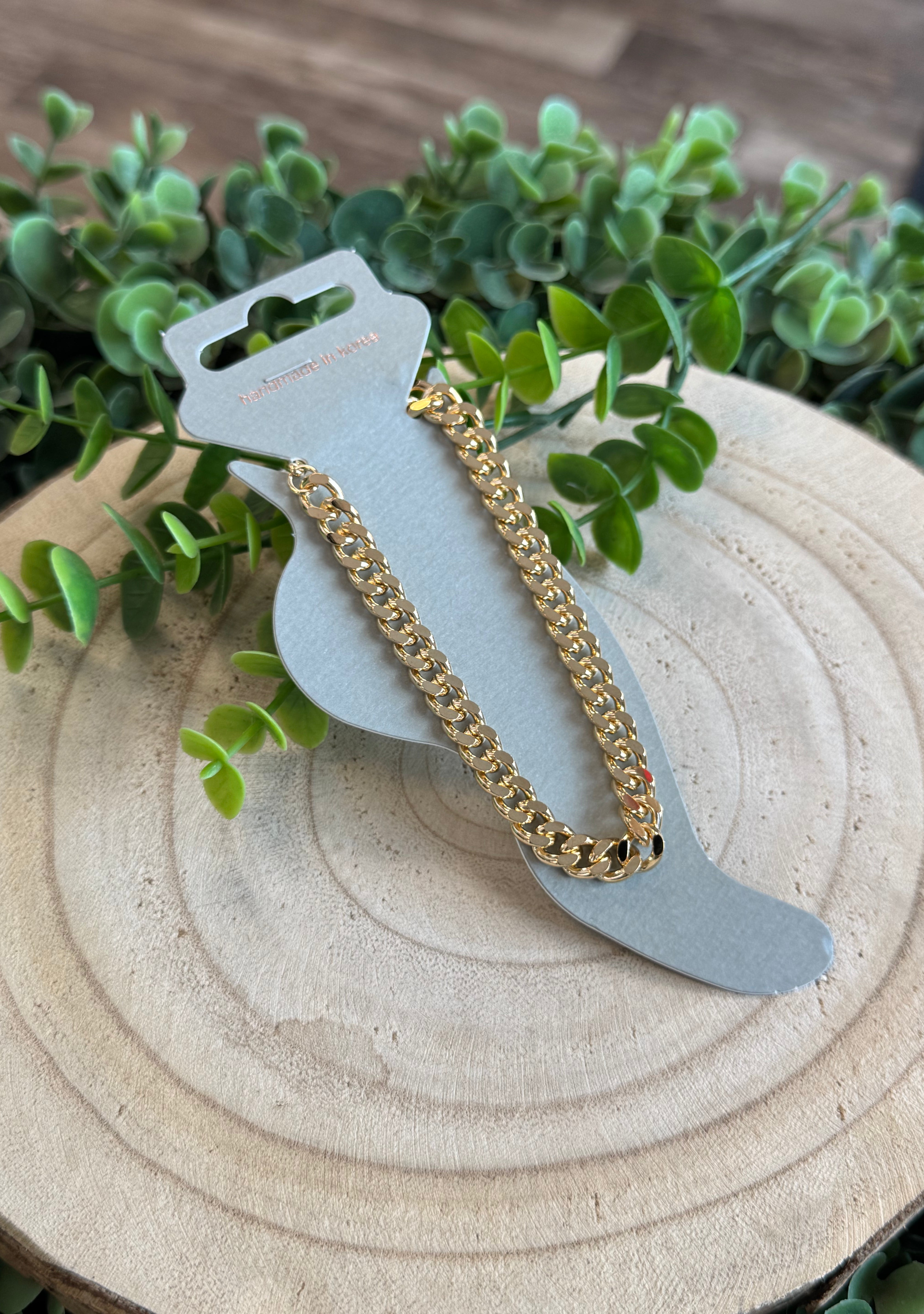 Curb Gold Chain Ankle Bracelet-Ankle Bracelets-Fame-The Silo Boutique, Women's Fashion Boutique Located in Warren and Grand Forks North Dakota