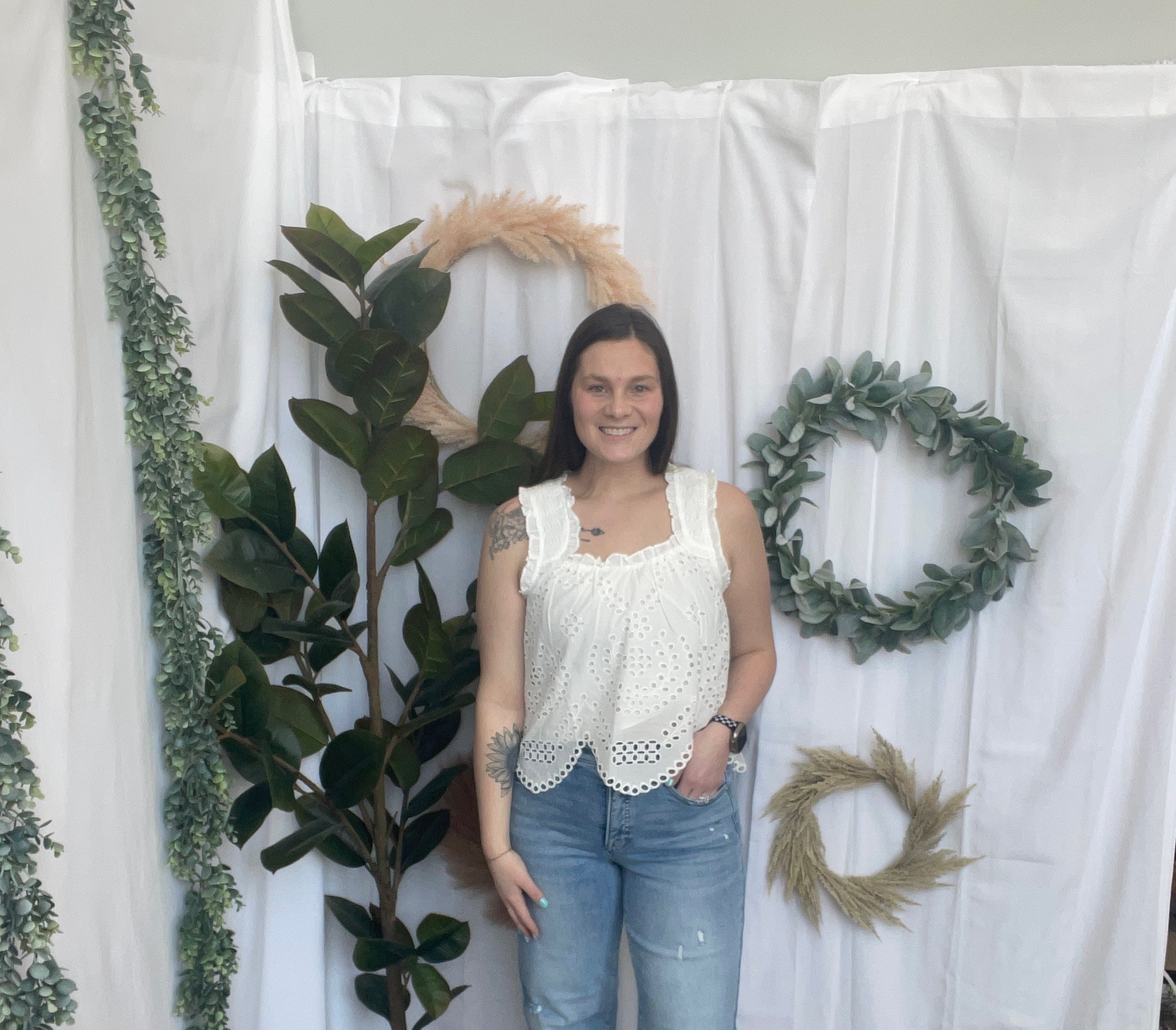 Skies Scalloped Eyelet Tank Top-Tank Tops-skies are blue-The Silo Boutique, Women's Fashion Boutique Located in Warren and Grand Forks North Dakota