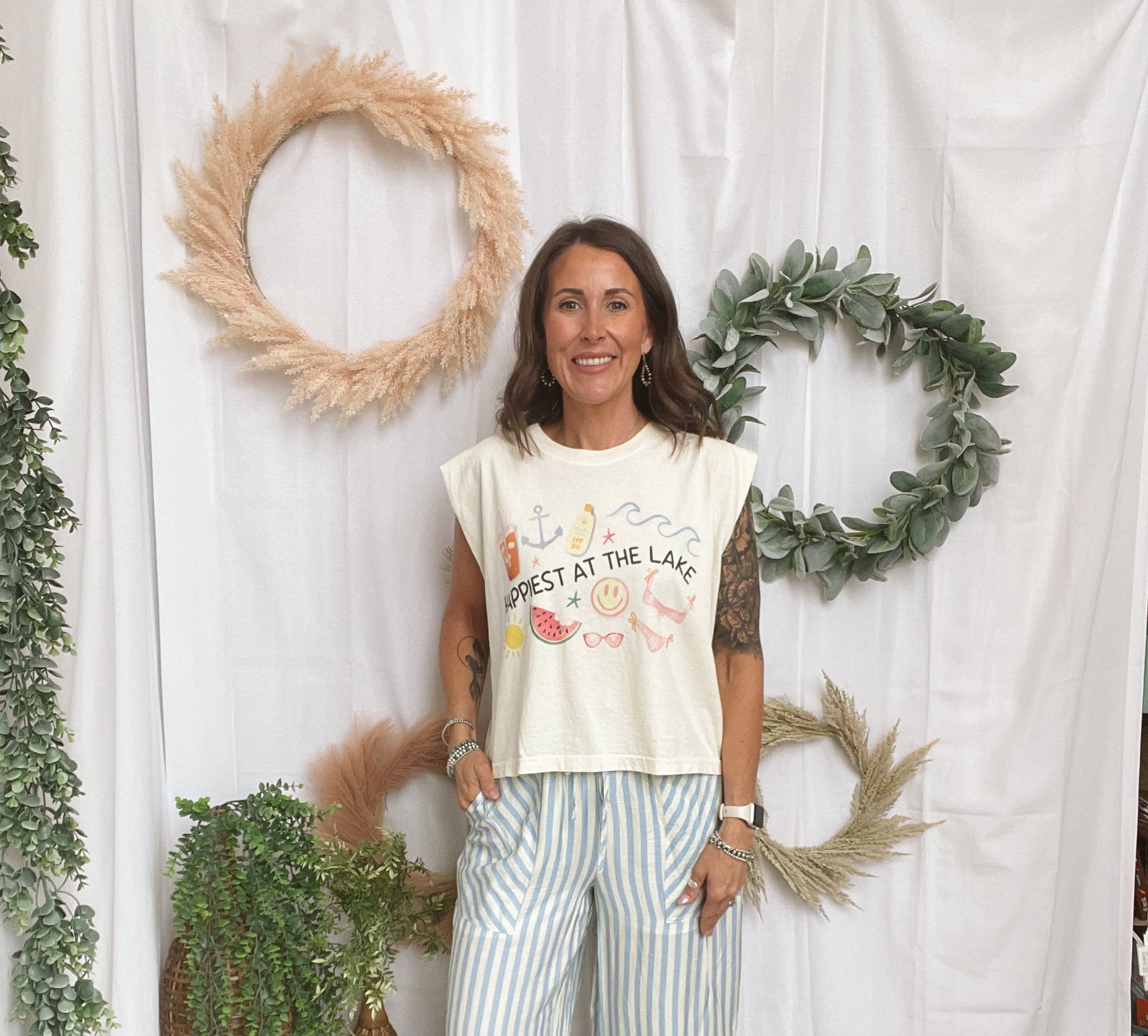Sky Striped Pants-Pants-wishlist-The Silo Boutique, Women's Fashion Boutique Located in Warren and Grand Forks North Dakota
