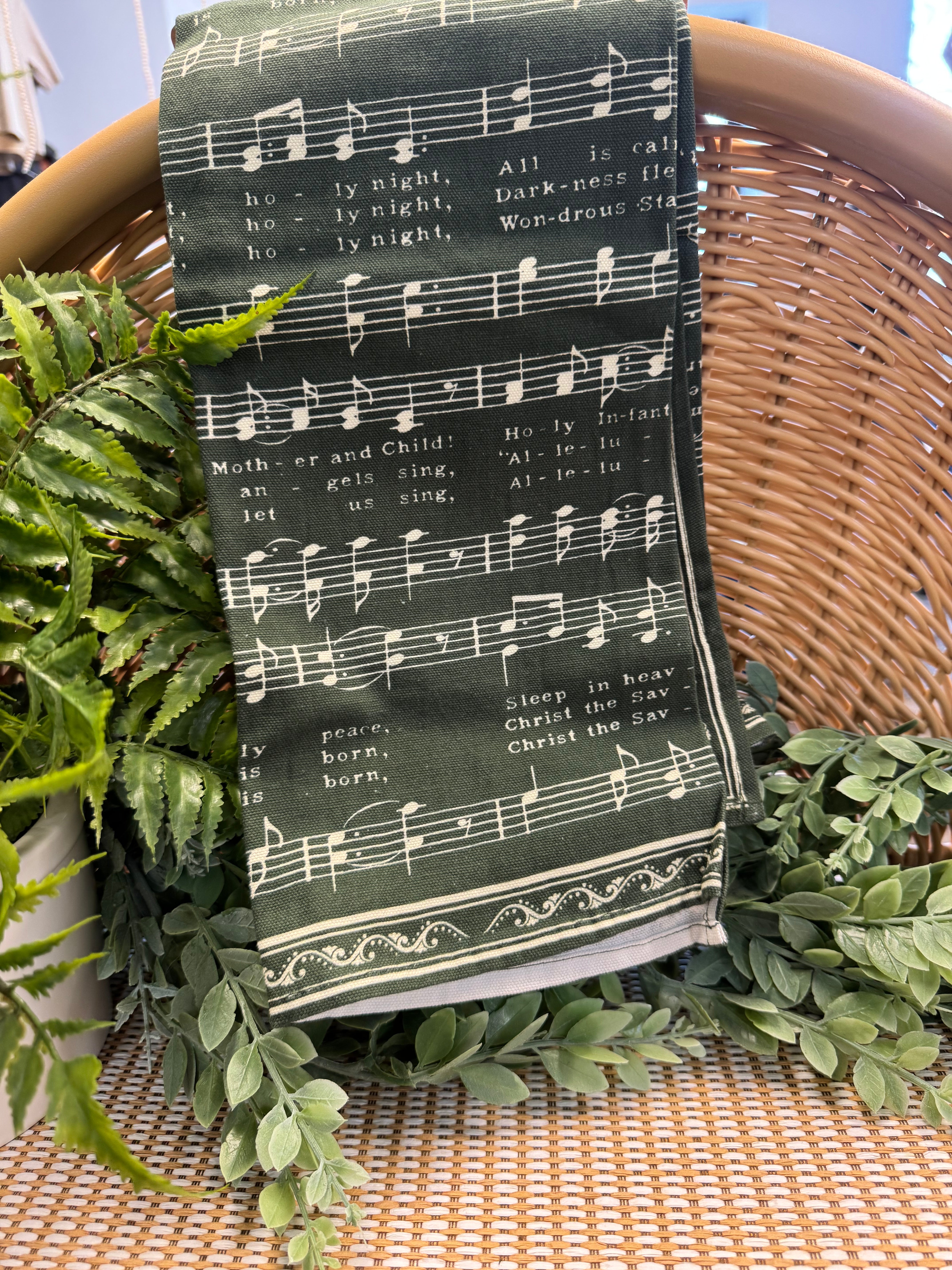 Silent Night Kitchen Towel-Tea Towels-primitives-The Silo Boutique, Women's Fashion Boutique Located in Warren and Grand Forks North Dakota