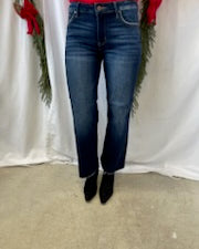 Risen Deep Blue Straight Jeans-Jeans-risen-The Silo Boutique, Women's Fashion Boutique Located in Warren and Grand Forks North Dakota
