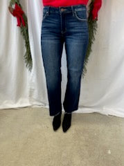 Risen Deep Blue Straight Jeans-Jeans-risen-The Silo Boutique, Women's Fashion Boutique Located in Warren and Grand Forks North Dakota
