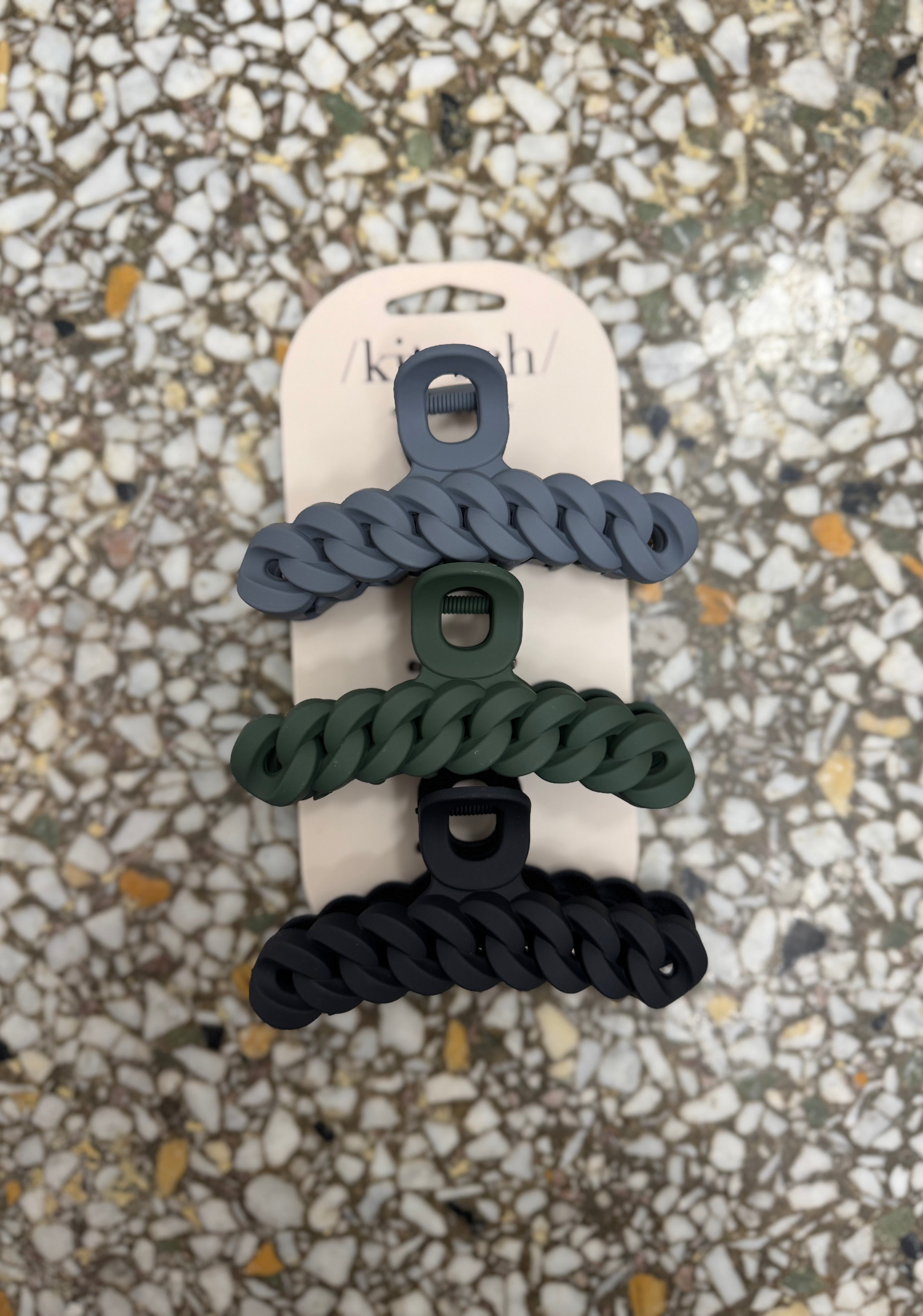 Eco-Friendly Chain Claw Clip 3pc Sets-Hair Accessories-kitsch-The Silo Boutique, Women's Fashion Boutique Located in Warren and Grand Forks North Dakota