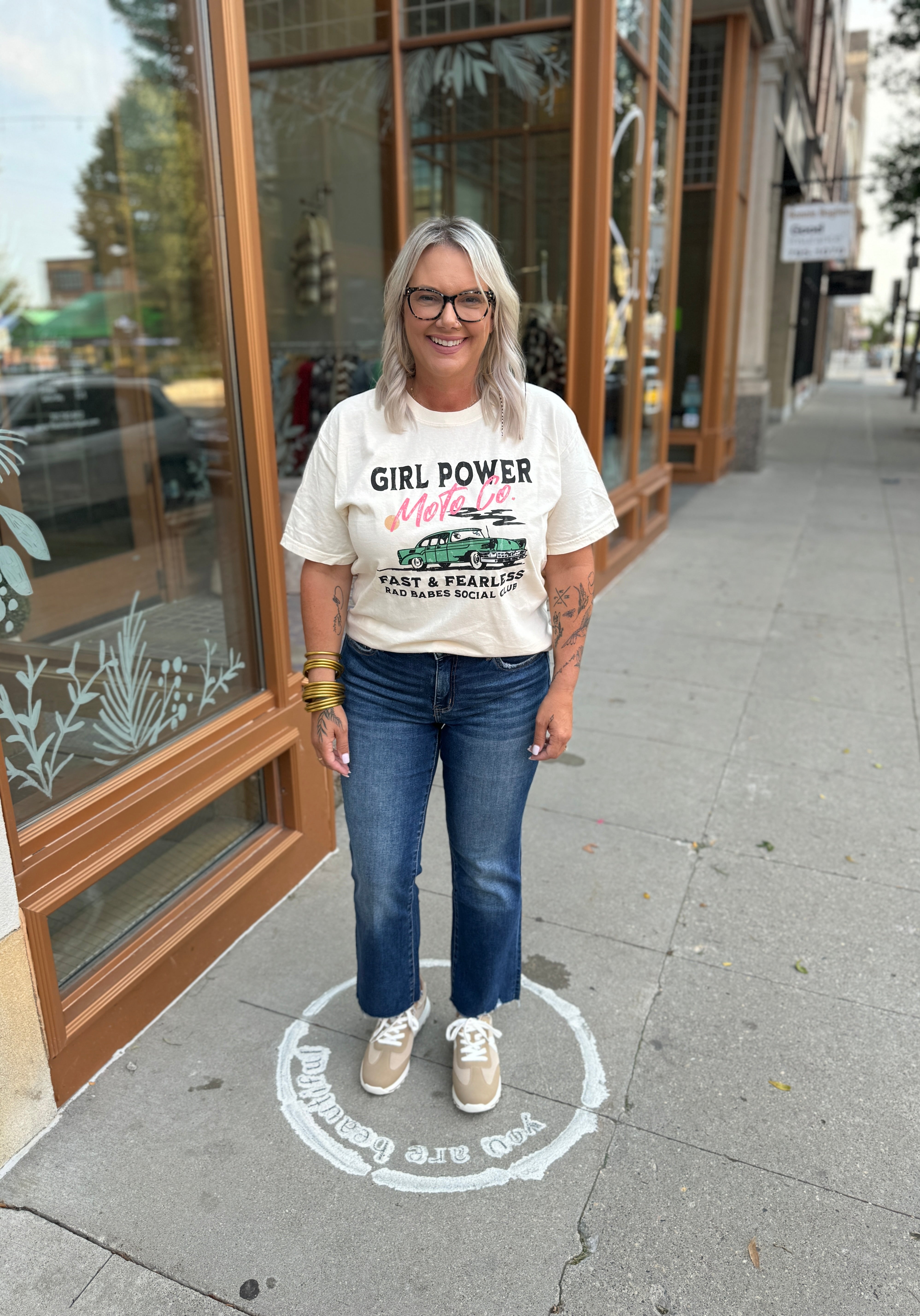 Girl Power Moto Co Graphic Tee-Graphic Tees-lucy + co-The Silo Boutique, Women's Fashion Boutique Located in Warren and Grand Forks North Dakota