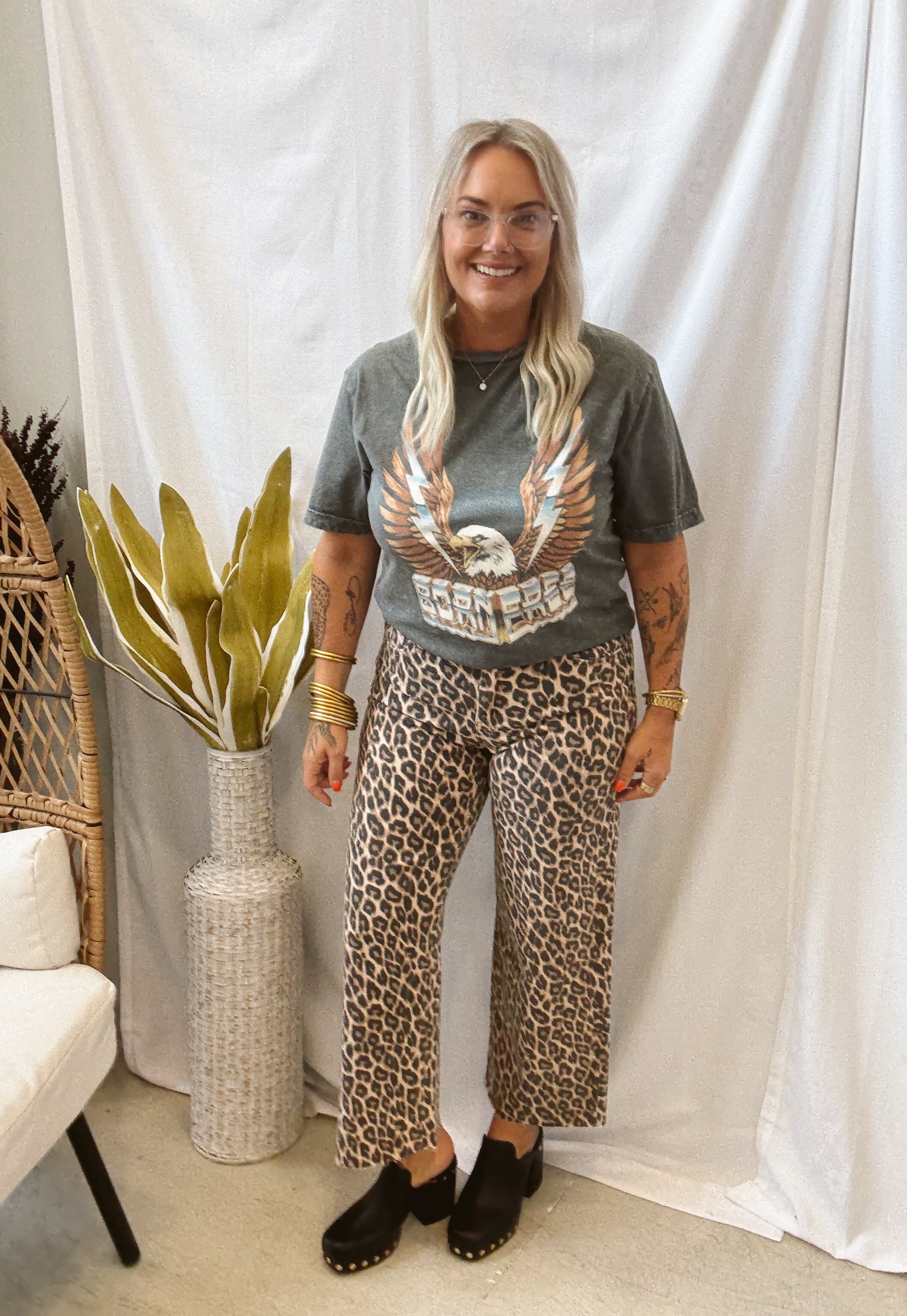 Born Free Graphic Tee-Graphic Tees-lotus-The Silo Boutique, Women's Fashion Boutique Located in Warren and Grand Forks North Dakota