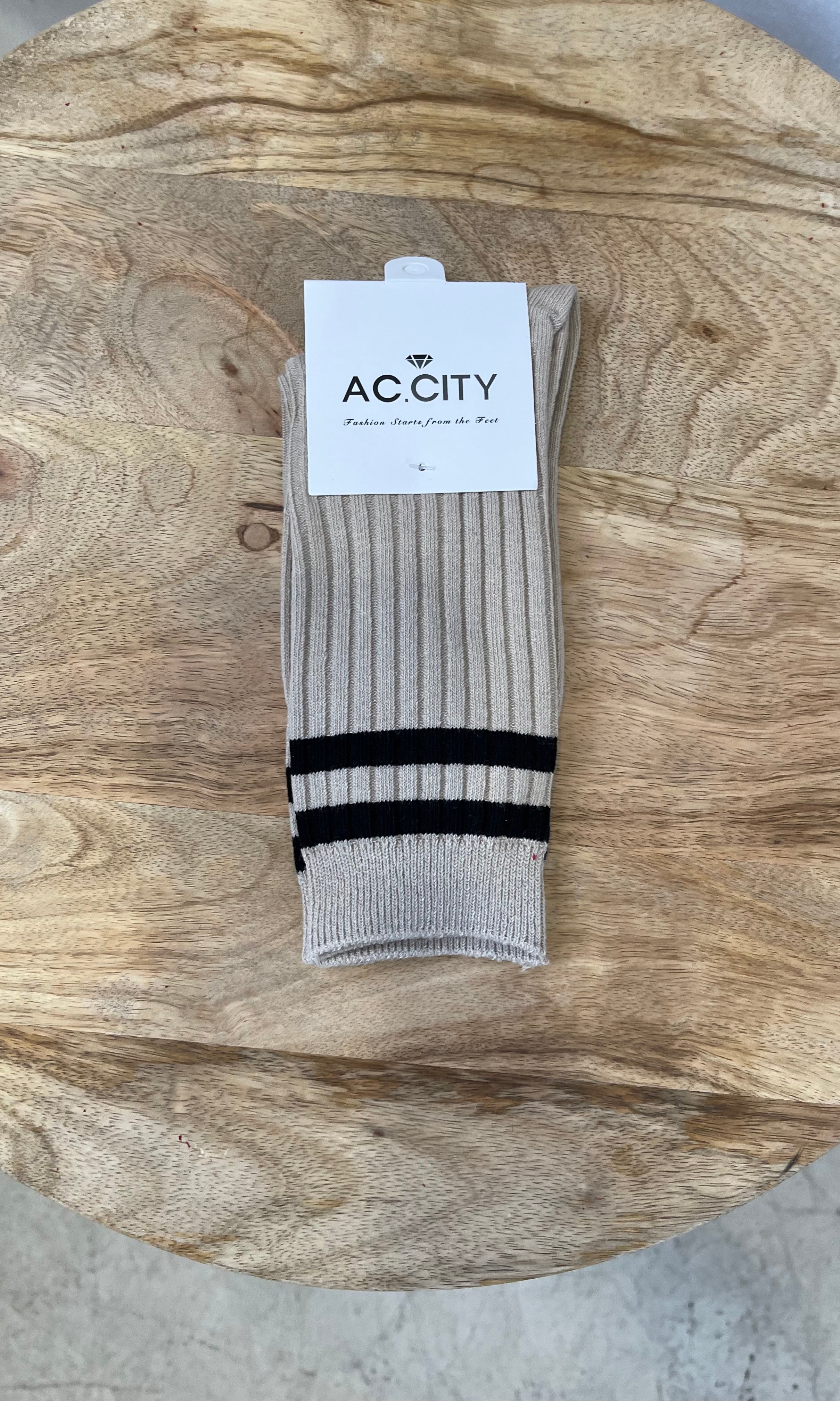 Classic Two Stripes Socks-socks-city-The Silo Boutique, Women's Fashion Boutique Located in Warren and Grand Forks North Dakota