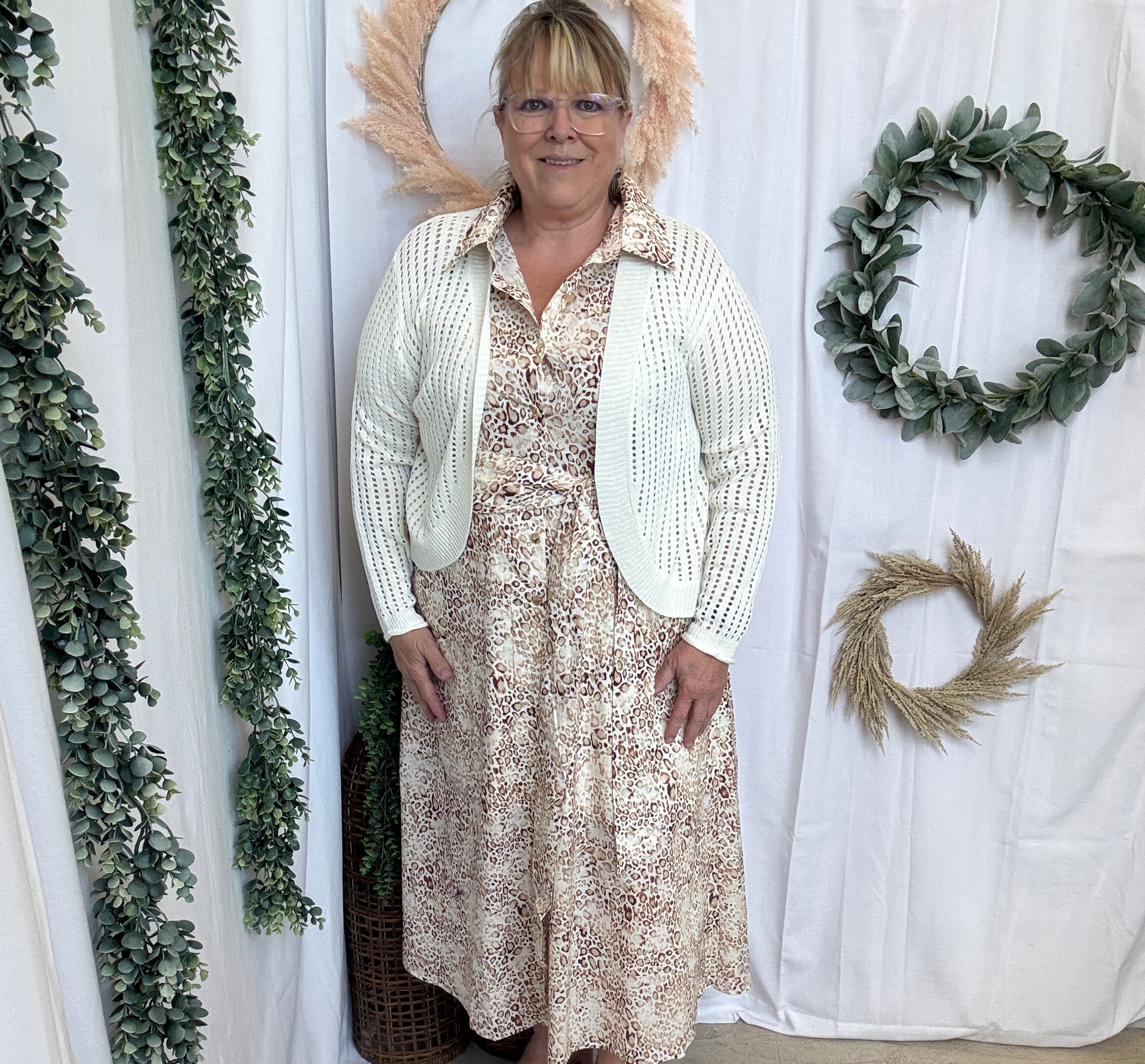 CC Open Knit Cocoon Cardigan-White-Sweaters-cozy co-The Silo Boutique, Women's Fashion Boutique Located in Warren and Grand Forks North Dakota