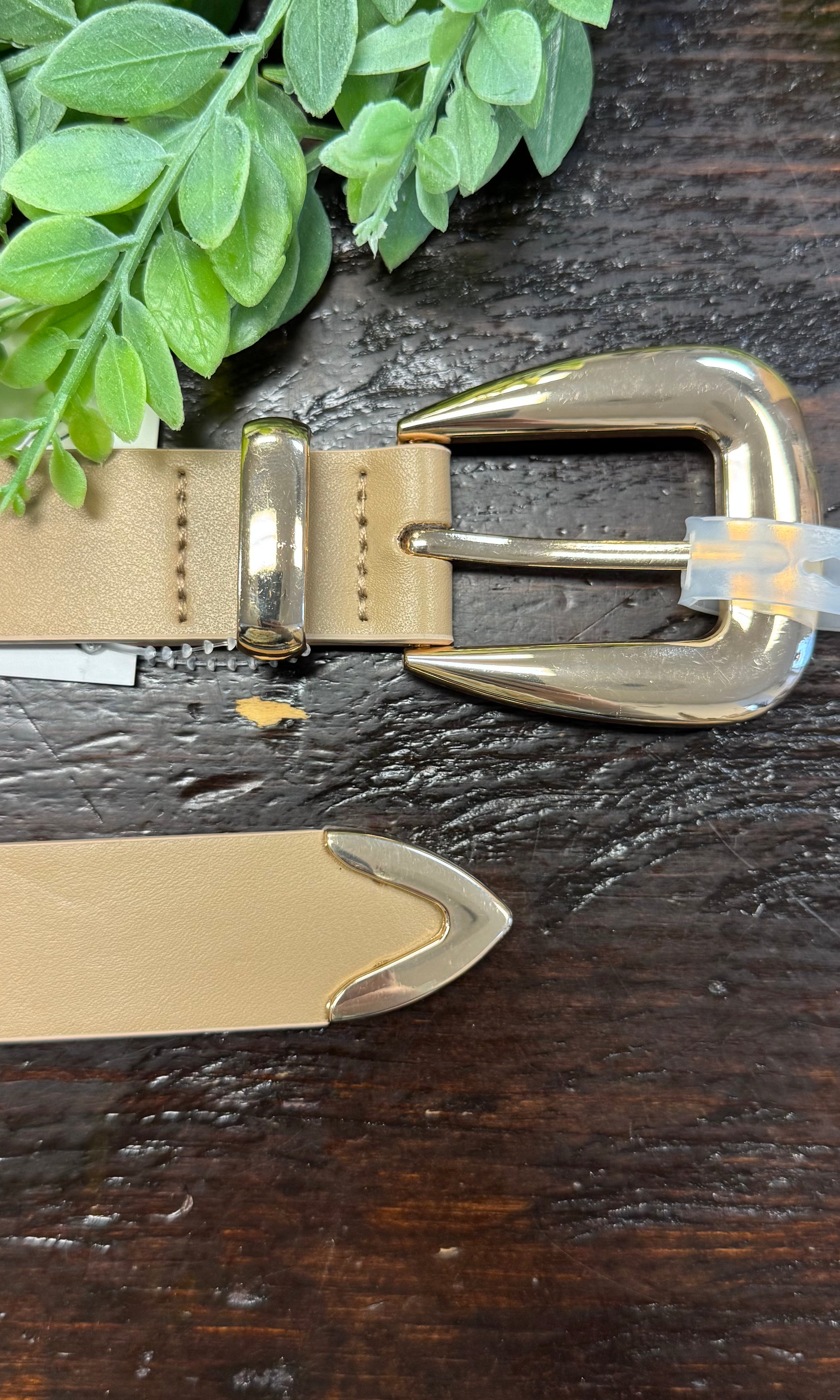 Smooth Belt-Tan-Belts-Fame-The Silo Boutique, Women's Fashion Boutique Located in Warren and Grand Forks North Dakota