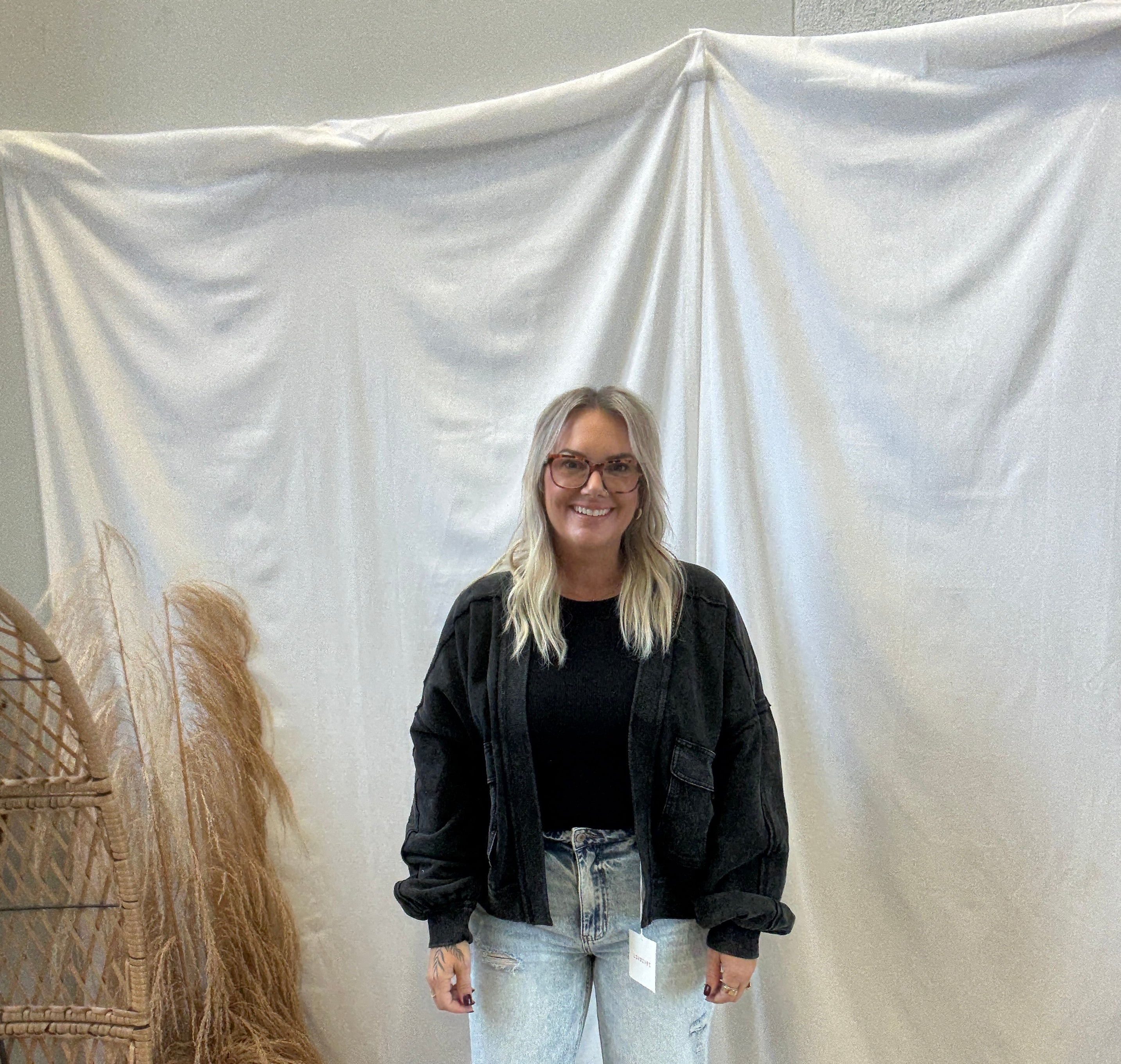 Ash Black Seam Cardigan-Cardigans-eesome-The Silo Boutique, Women's Fashion Boutique Located in Warren and Grand Forks North Dakota