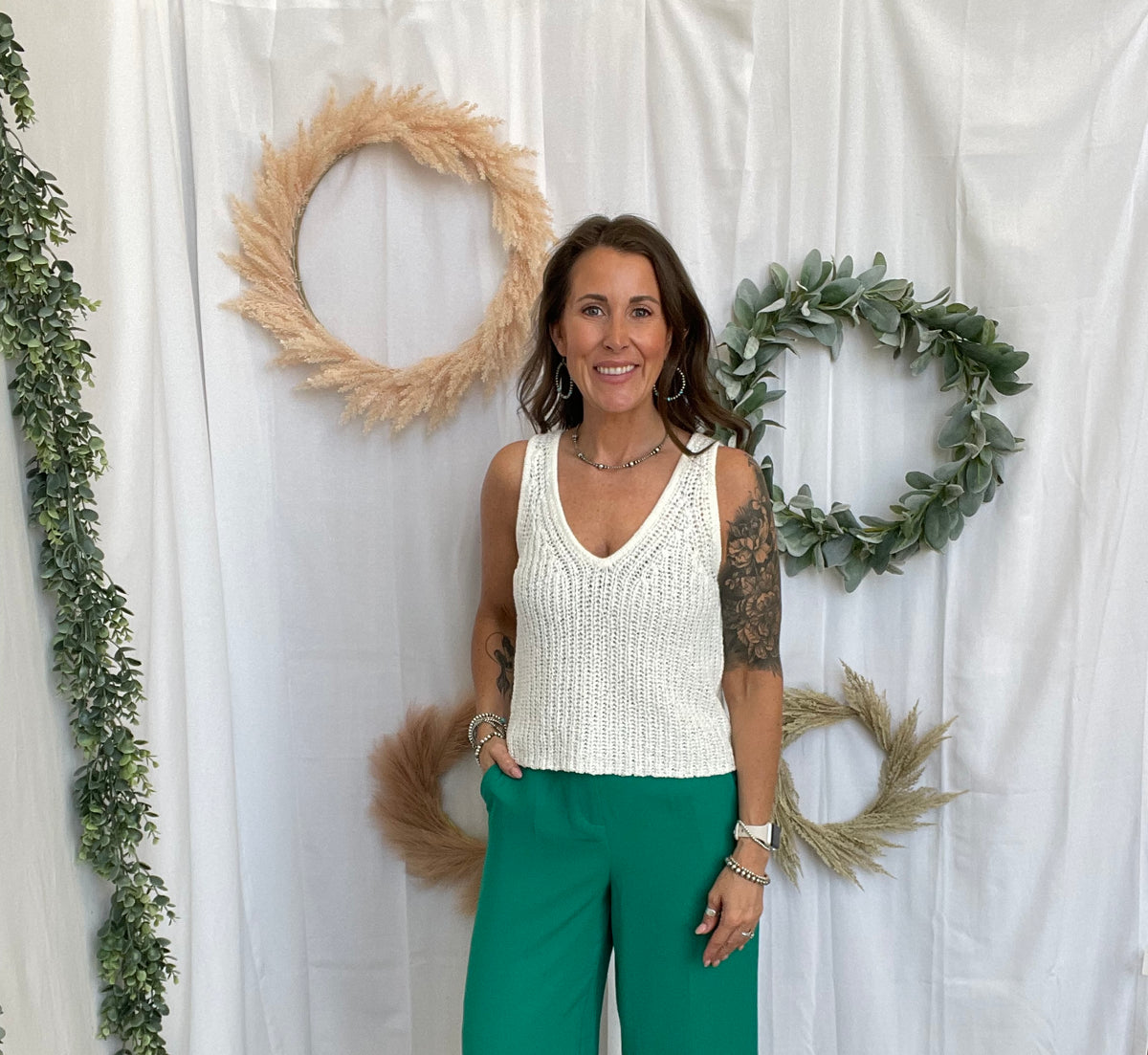 Skies Trouser Pants-Green-Pants-skies are blue-The Silo Boutique, Women's Fashion Boutique Located in Warren and Grand Forks North Dakota