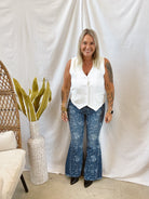Jo Linen Vest-White-Vests-jodifl-The Silo Boutique, Women's Fashion Boutique Located in Warren and Grand Forks North Dakota