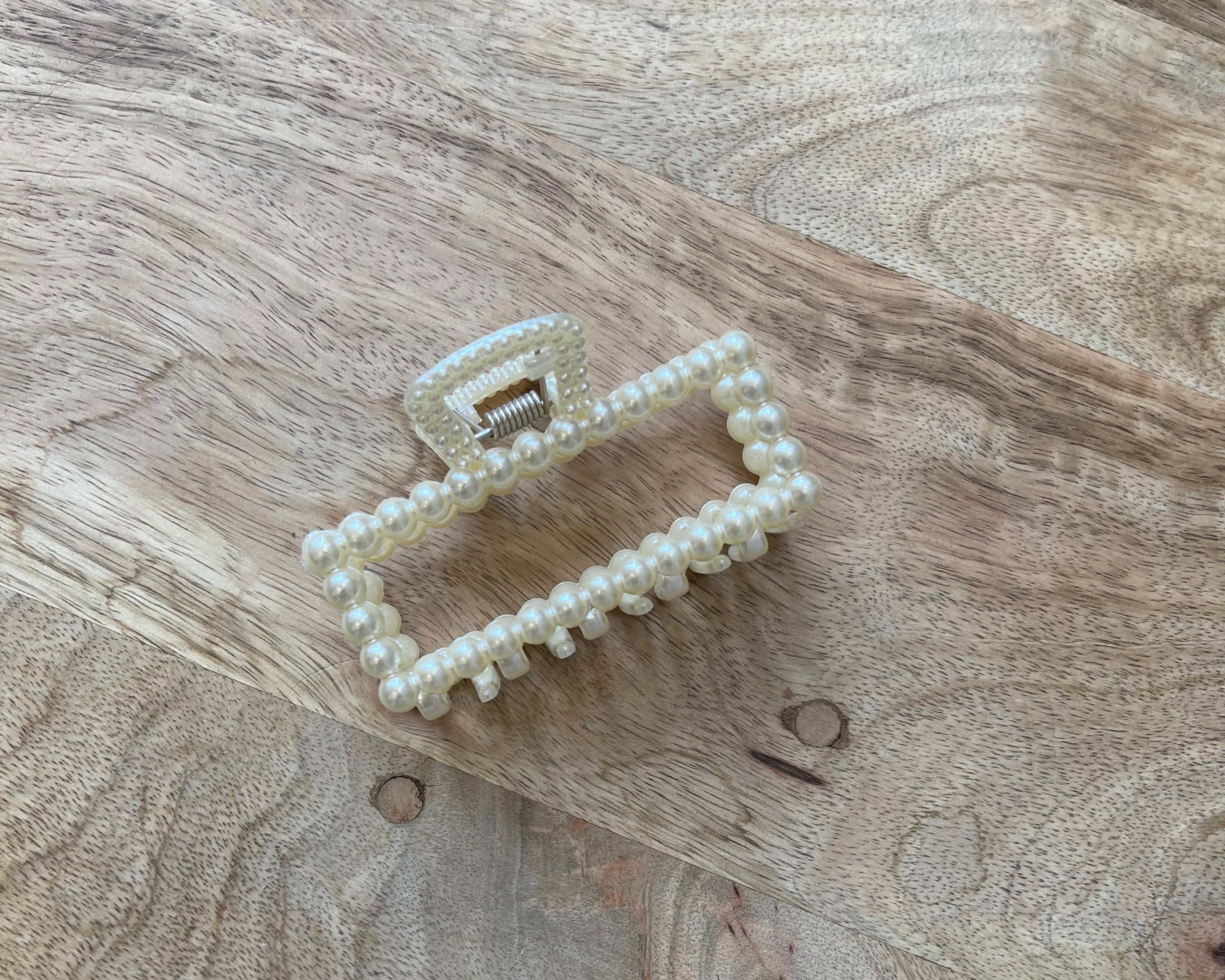 Pearl Hair Claw-Hair Accessories-wall to wall-The Silo Boutique, Women's Fashion Boutique Located in Warren and Grand Forks North Dakota