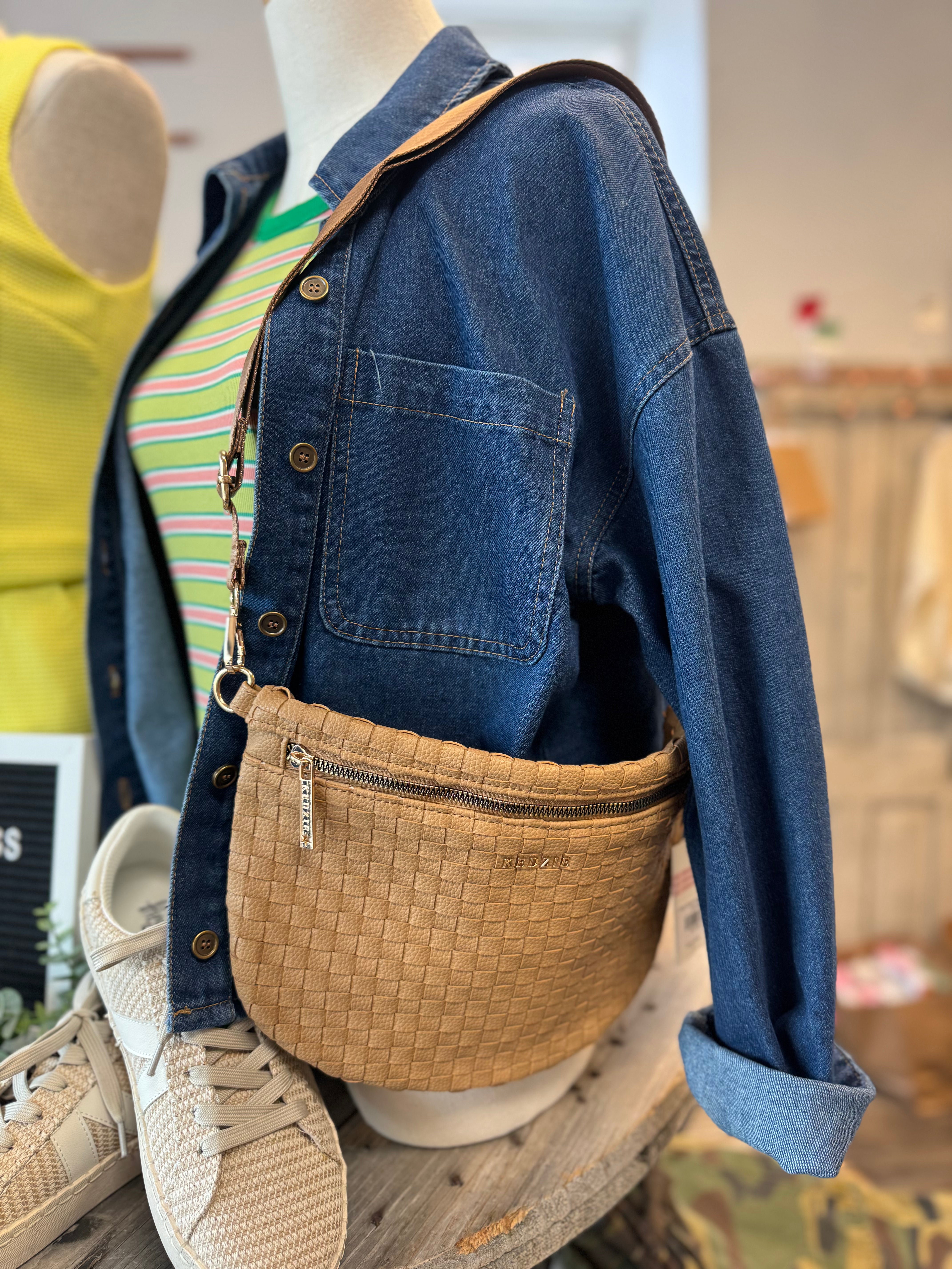 Kedzie Terrace Woven Purse-Tan-Wallets-dm-The Silo Boutique, Women's Fashion Boutique Located in Warren and Grand Forks North Dakota