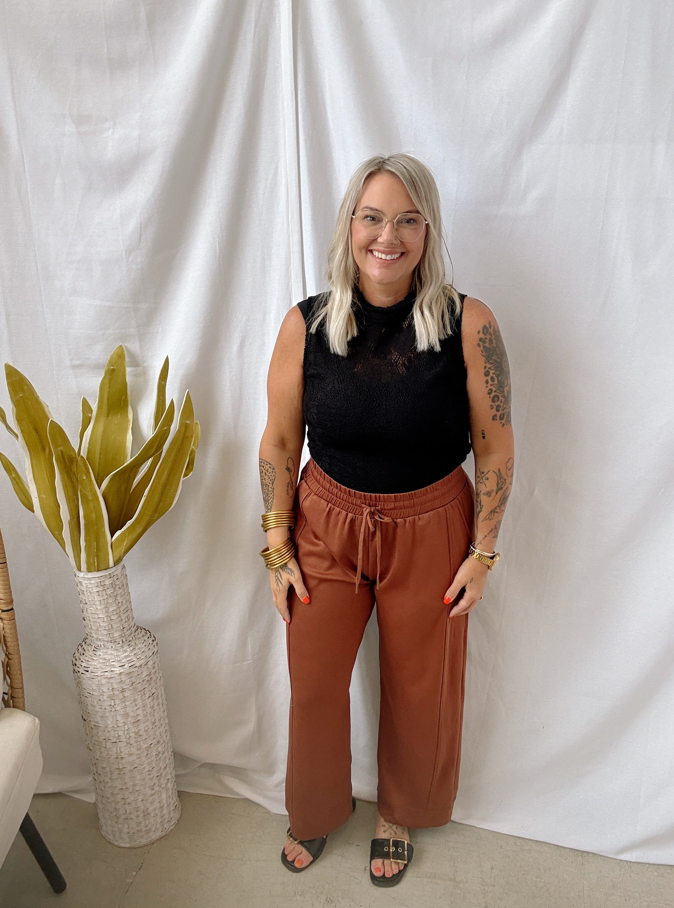 Lace Sheer Tank Top-Black-Tank Tops-Umgee-The Silo Boutique, Women's Fashion Boutique Located in Warren and Grand Forks North Dakota