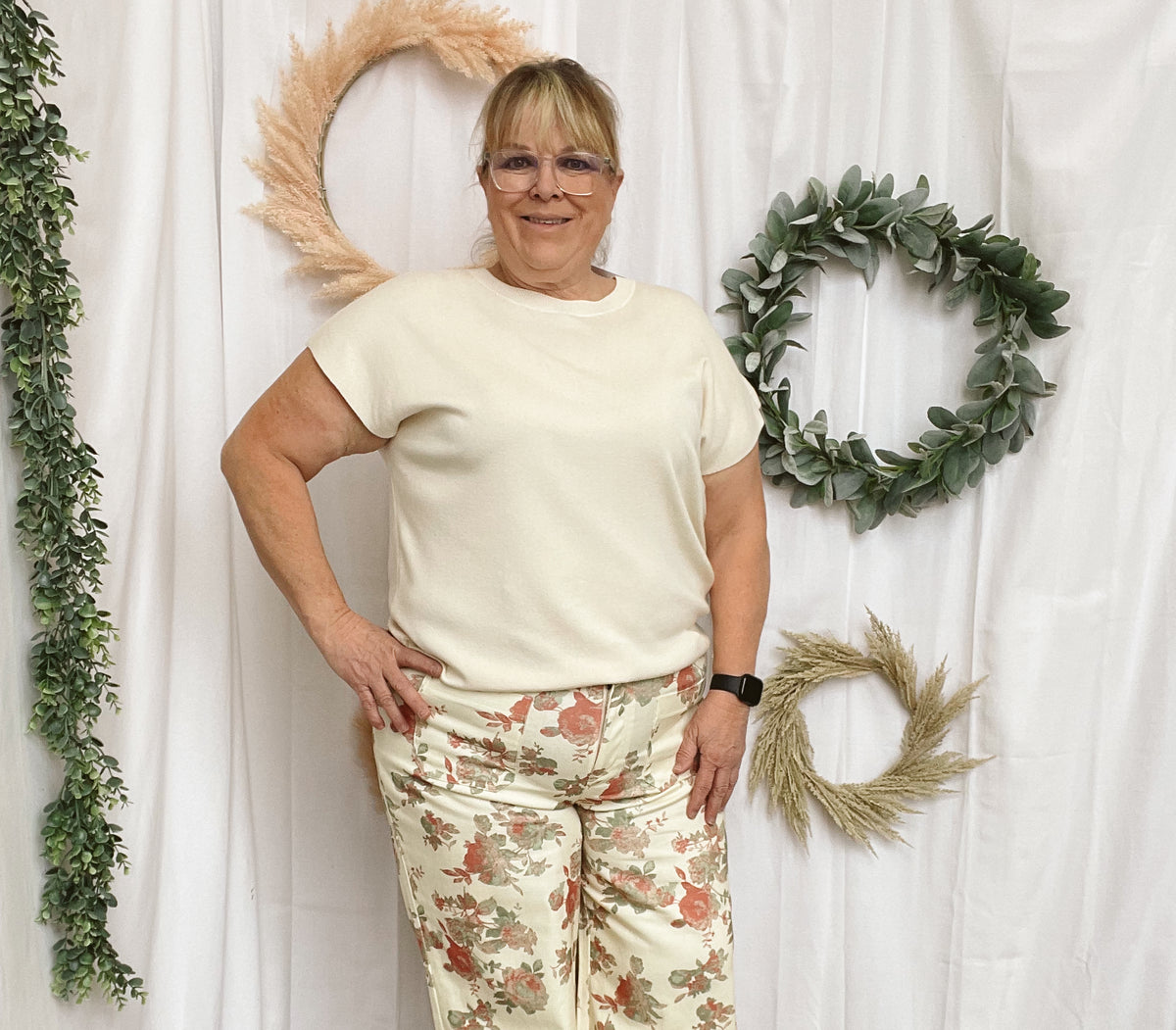 Everly Short Sleeve Lightweight Sweater-Ivory-Short Sleeve Tops-entro-The Silo Boutique, Women's Fashion Boutique Located in Warren and Grand Forks North Dakota