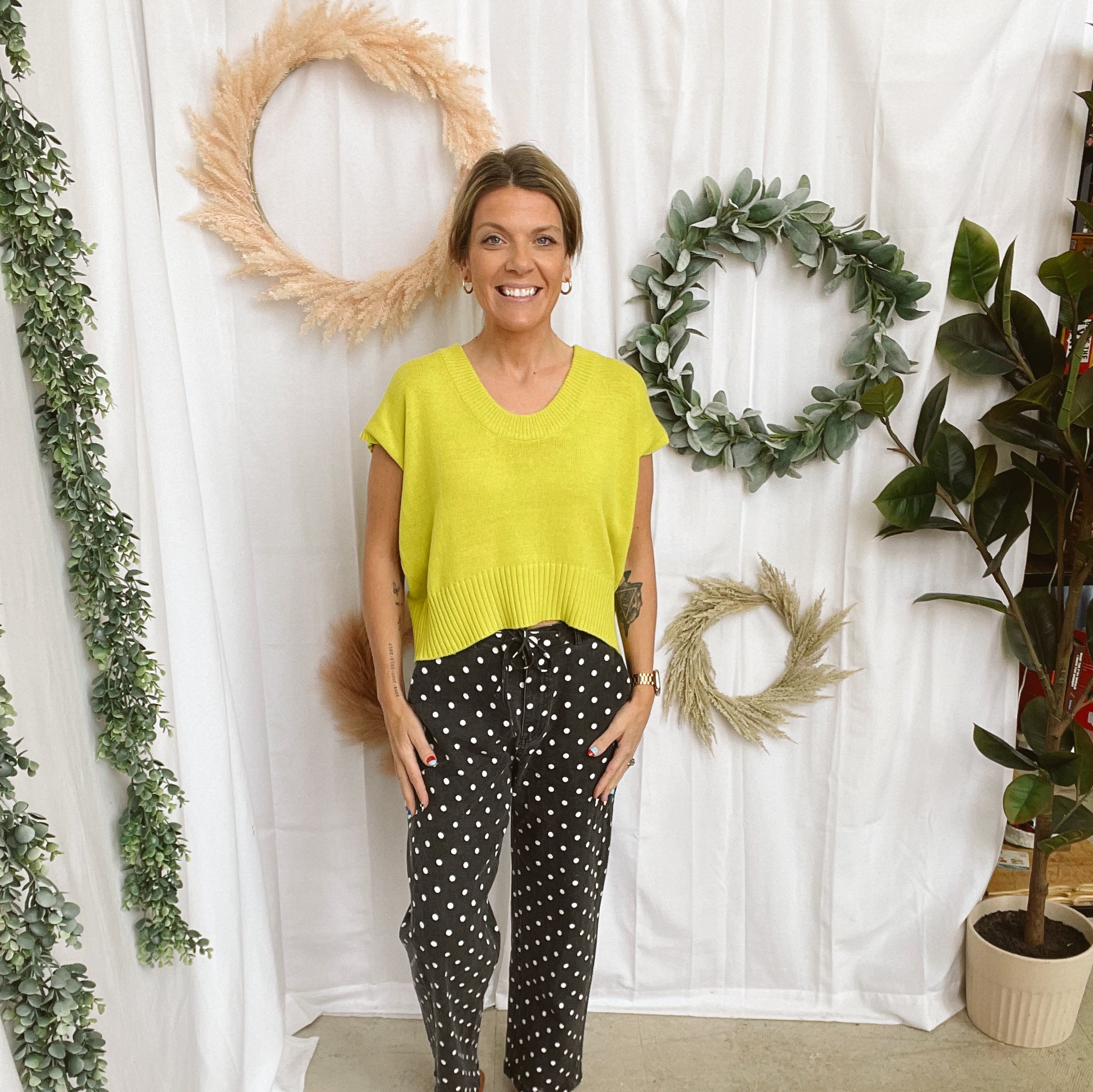 Layla Polka Dot Pants-Black-Pants-lovlov-The Silo Boutique, Women's Fashion Boutique Located in Warren and Grand Forks North Dakota