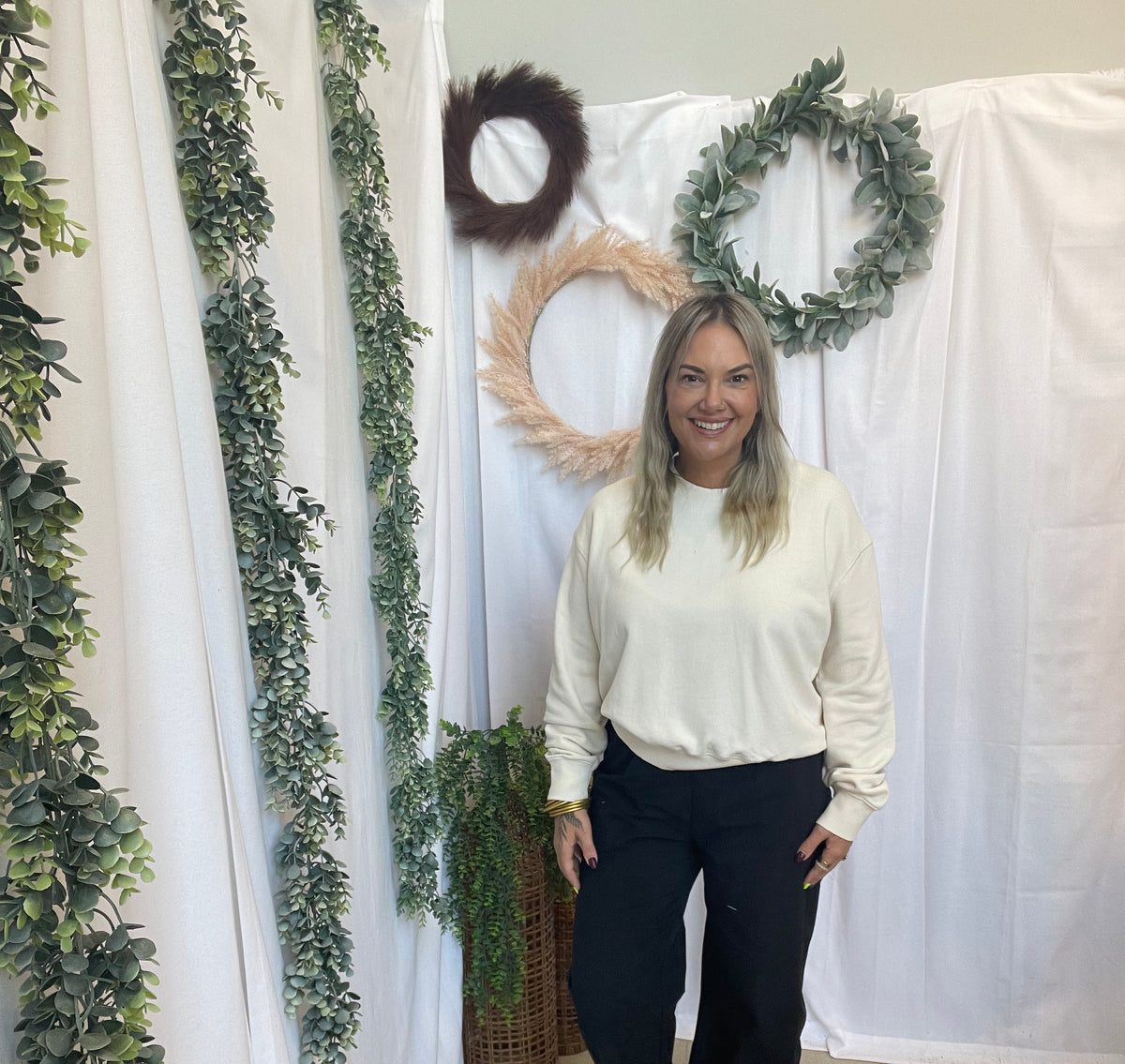 Lillian Crew Sweatshirt-Cream-Sweatshirts-hyfve-The Silo Boutique, Women's Fashion Boutique Located in Warren and Grand Forks North Dakota