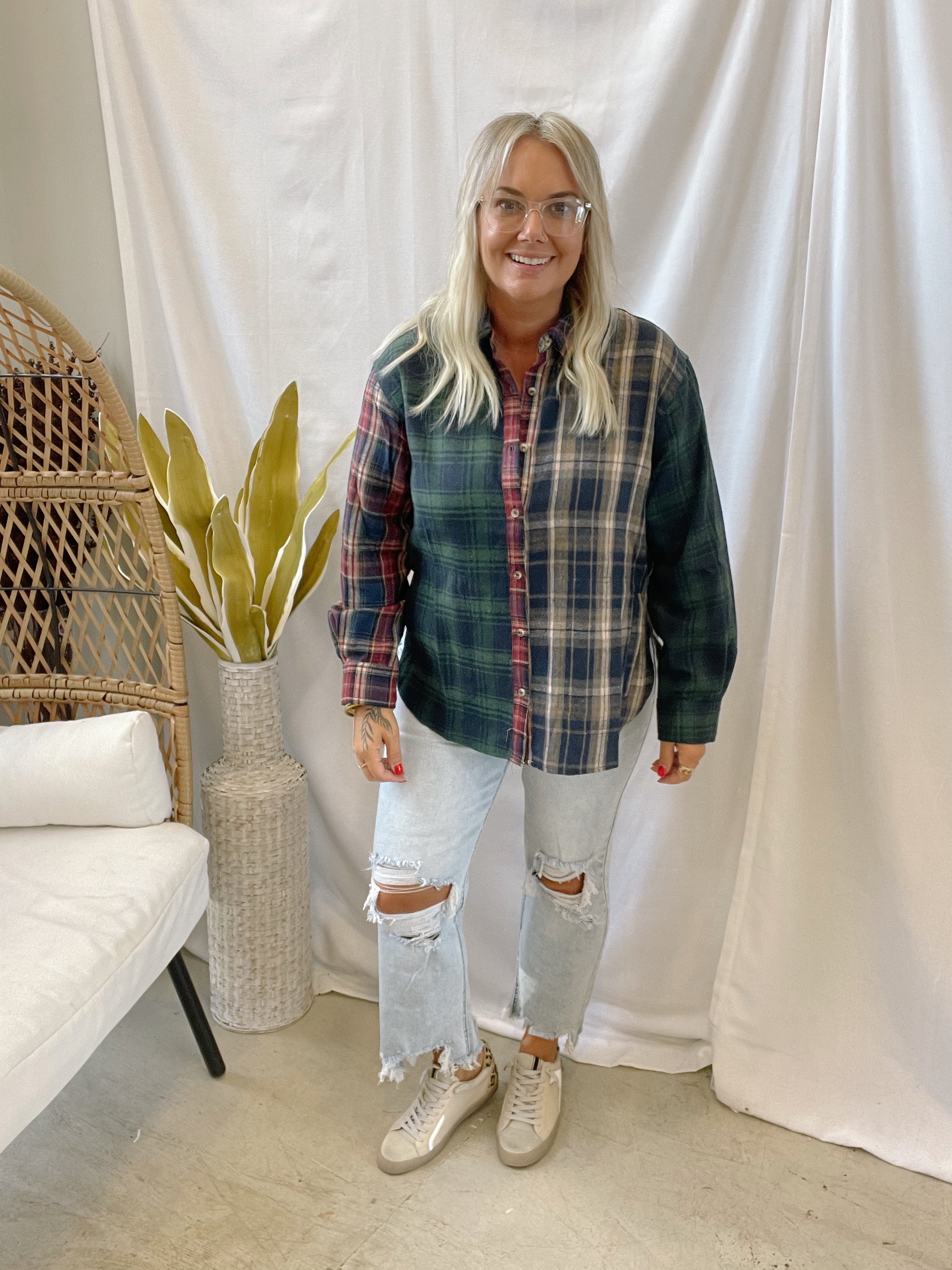 Artemis Vintage Light Stone Wash Destructed Jean-Final Sale-Jeans-Artemis Vintage-The Silo Boutique, Women's Fashion Boutique Located in Warren and Grand Forks North Dakota