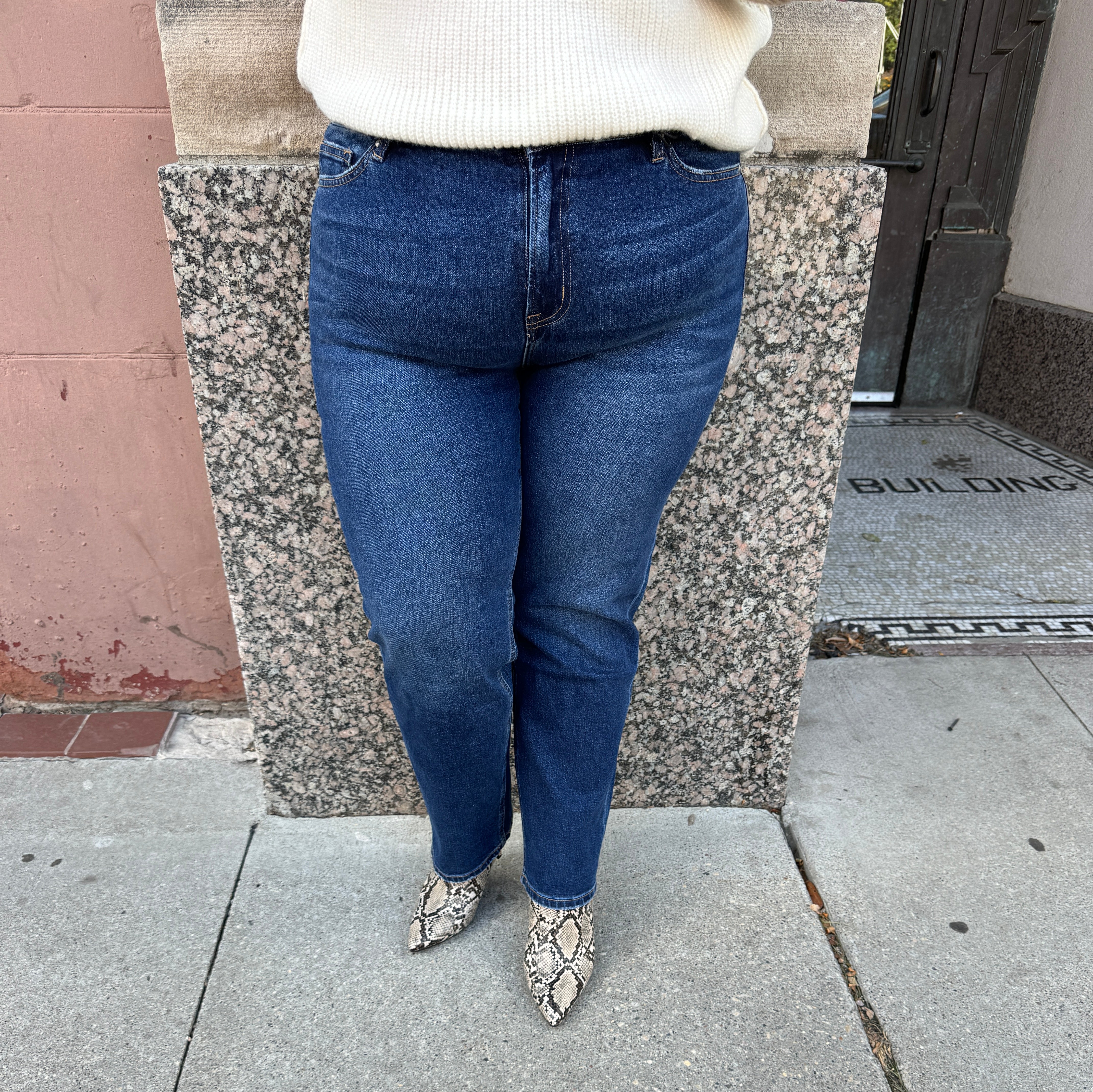 Mica Monfil High Waist Wedge Jeans-Jeans-mica-The Silo Boutique, Women's Fashion Boutique Located in Warren and Grand Forks North Dakota