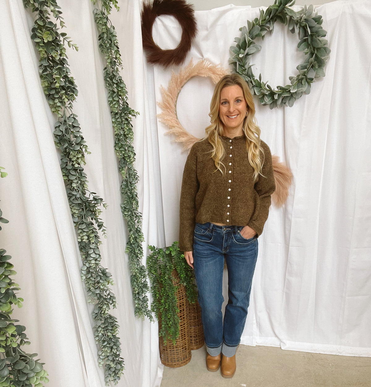 Muse Becca Cardigan-Brown-Sweaters-miou muse-The Silo Boutique, Women's Fashion Boutique Located in Warren and Grand Forks North Dakota