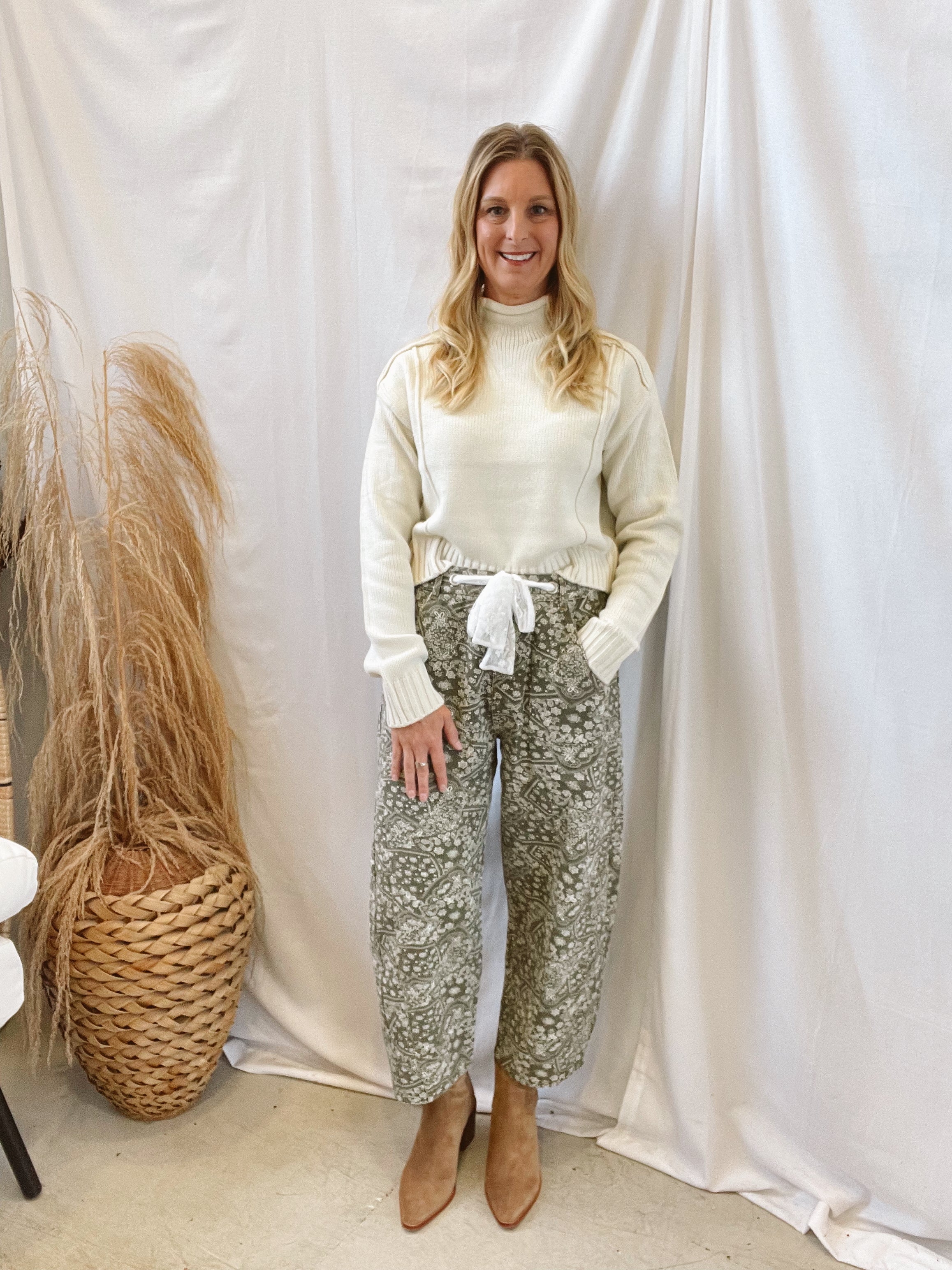 High Roll Neck Sweater-Cream-Sweaters-hyfve-The Silo Boutique, Women's Fashion Boutique Located in Warren and Grand Forks North Dakota