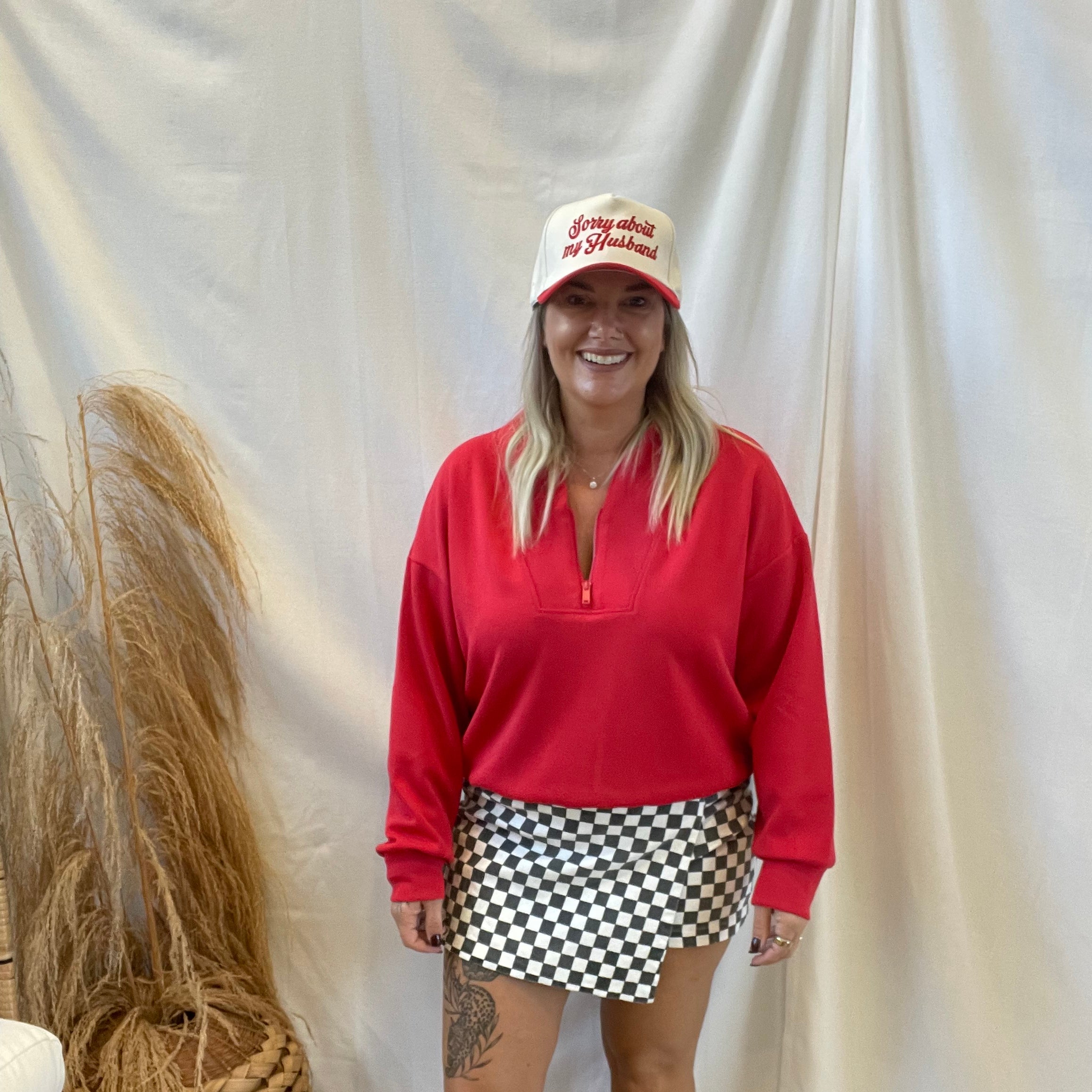 Black and White Check Skort-Shorts-mittoshop-The Silo Boutique, Women's Fashion Boutique Located in Warren and Grand Forks North Dakota