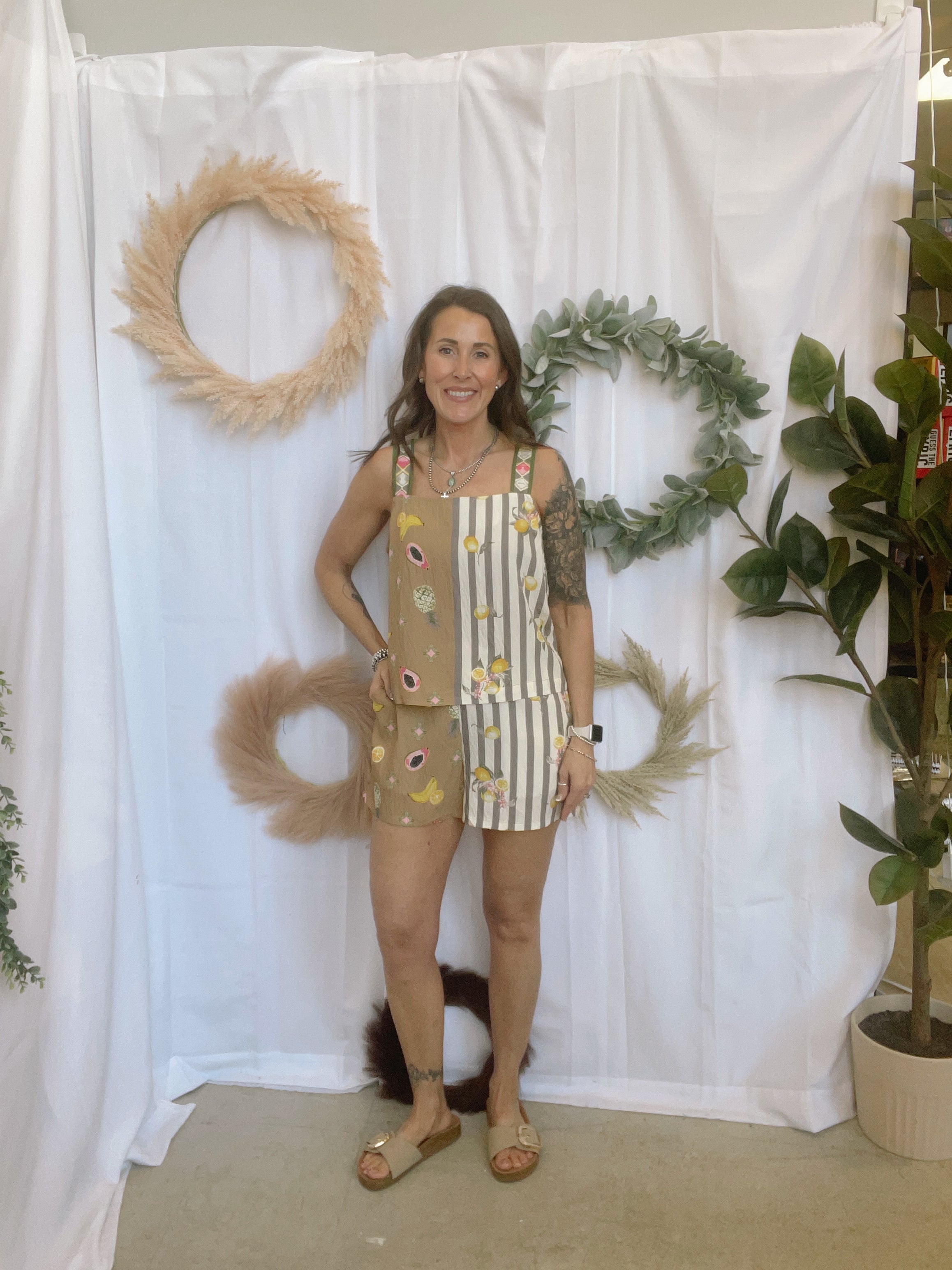 Mixed Fruit Shorts-Tank Tops-hem and thread-The Silo Boutique, Women's Fashion Boutique Located in Warren and Grand Forks North Dakota