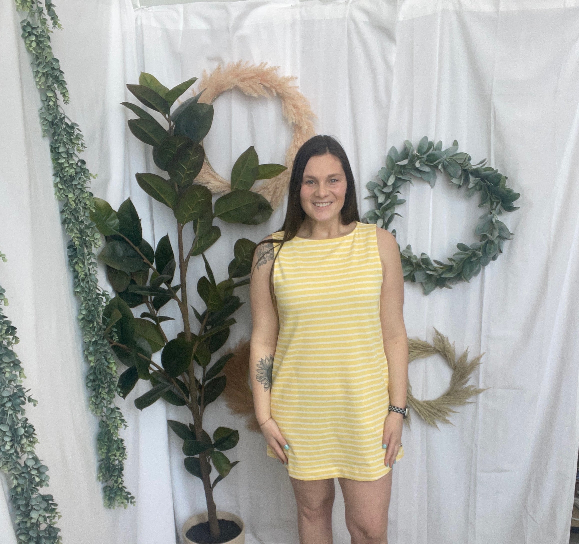 Archie Stripe Dress-Yellow-The Silo Boutique-The Silo Boutique, Women's Fashion Boutique Located in Warren and Grand Forks North Dakota