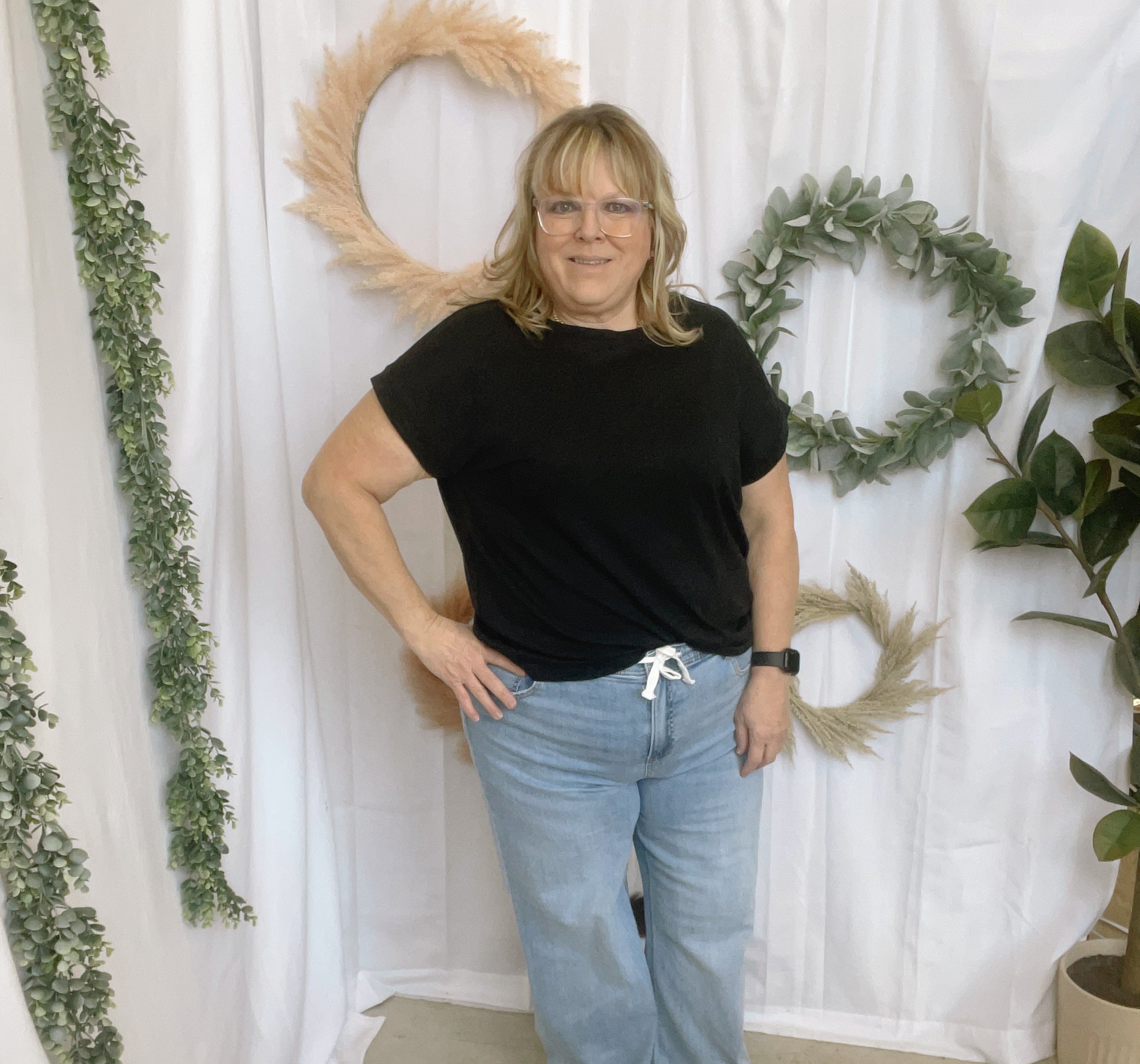 Kelly Slub Rolled Sleeve Tee-Short Sleeve Tops-Zenana-The Silo Boutique, Women's Fashion Boutique Located in Warren and Grand Forks North Dakota