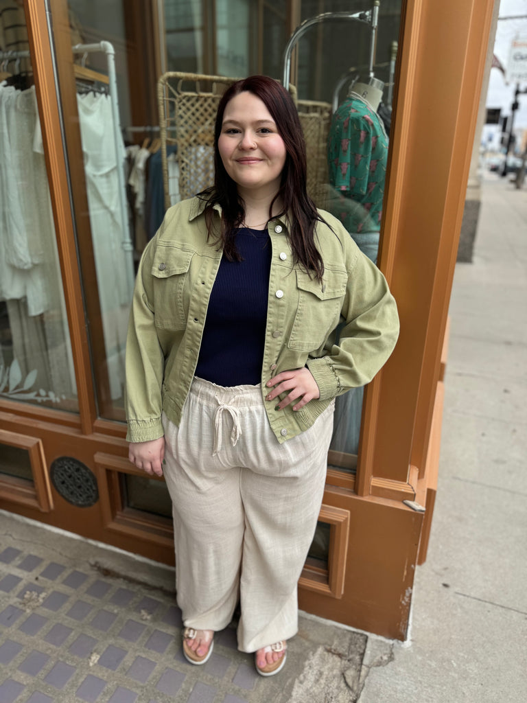 Sweet Pea Skies Denim Jacket-Coats & Jackets-skies are blue-The Silo Boutique, Women's Fashion Boutique Located in Warren and Grand Forks North Dakota