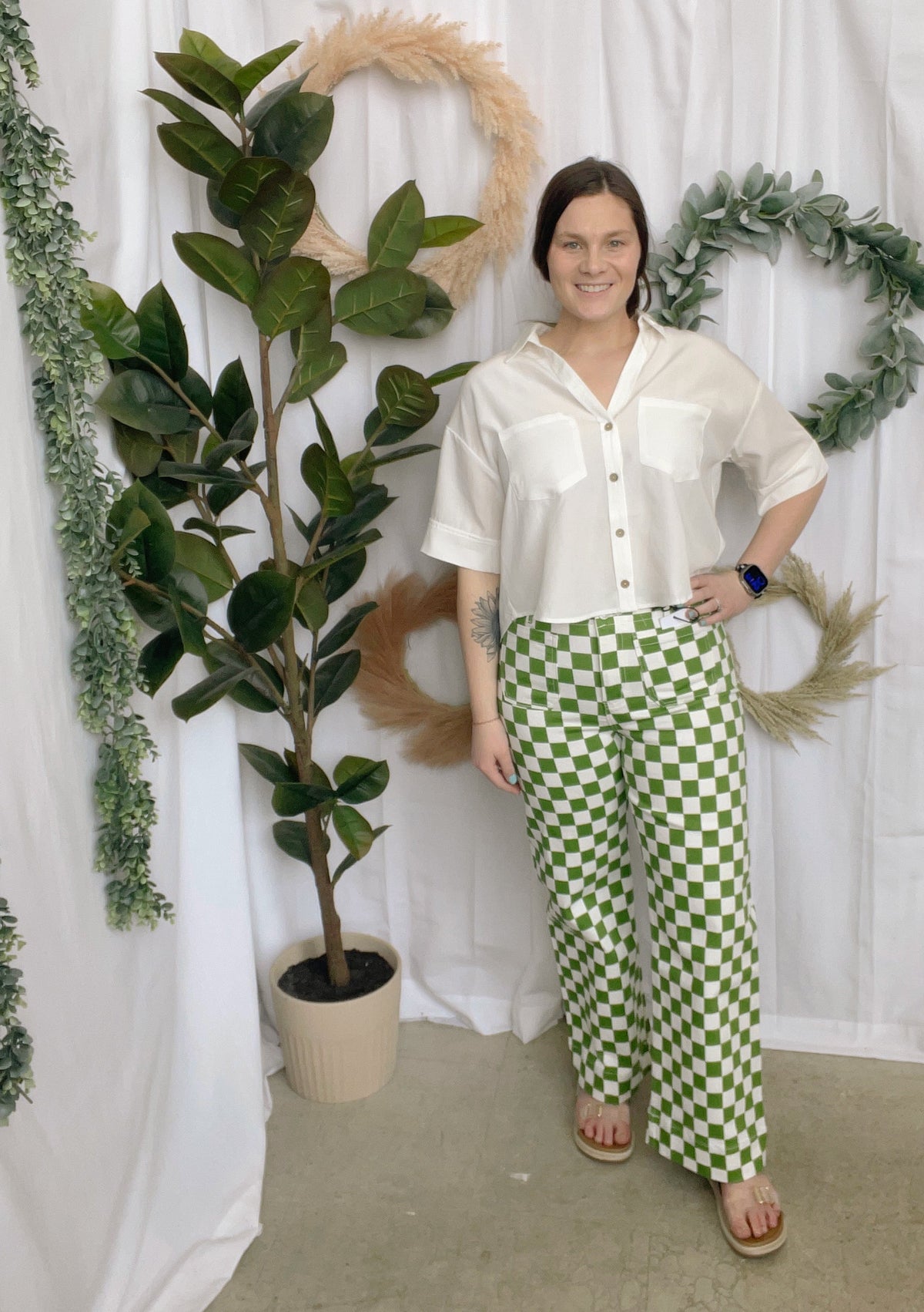 Mica Lochinvar Green Jeans-Jeans-mica-The Silo Boutique, Women's Fashion Boutique Located in Warren and Grand Forks North Dakota