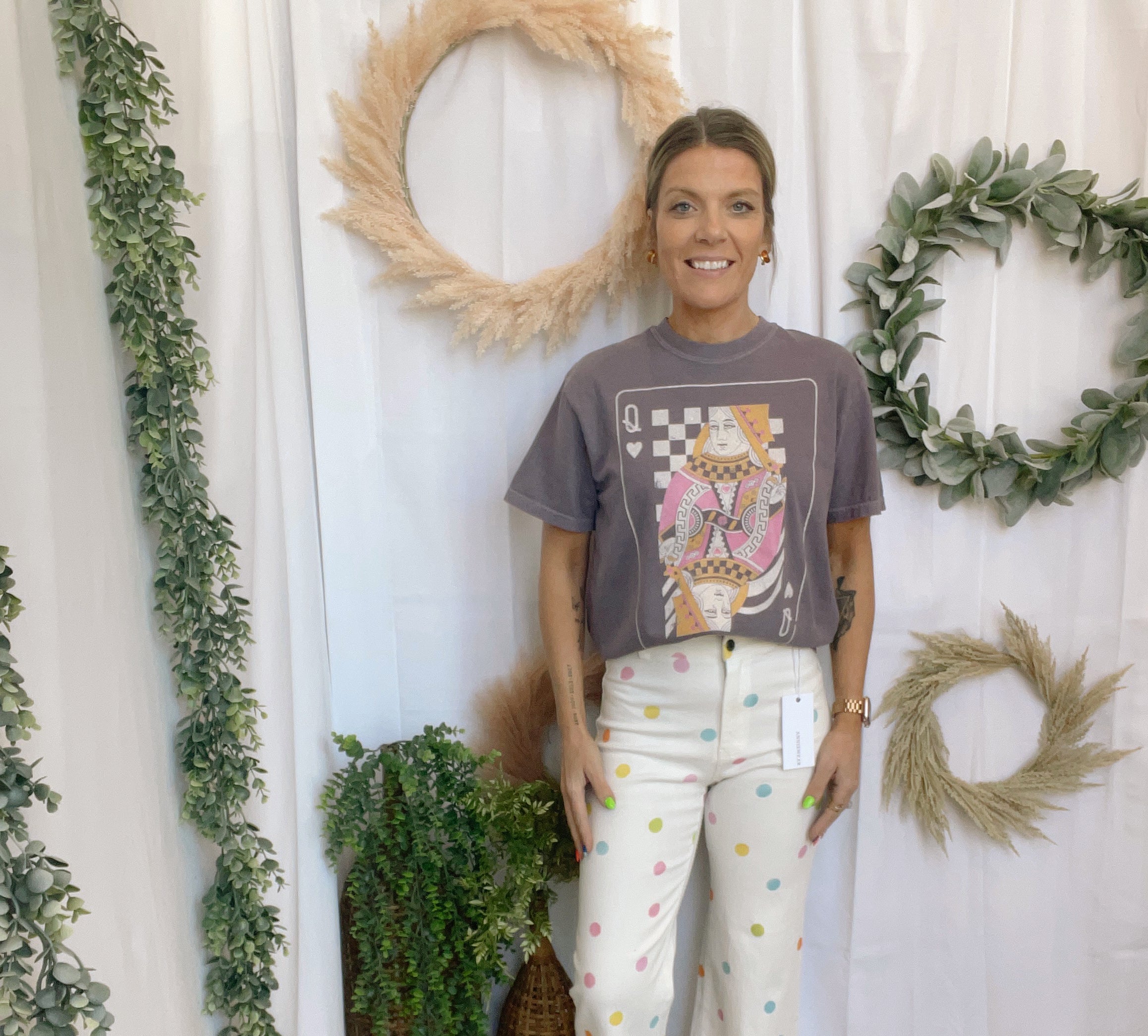Annie Pastel Polka Dot Pants-Shorts-anniewear-The Silo Boutique, Women's Fashion Boutique Located in Warren and Grand Forks North Dakota