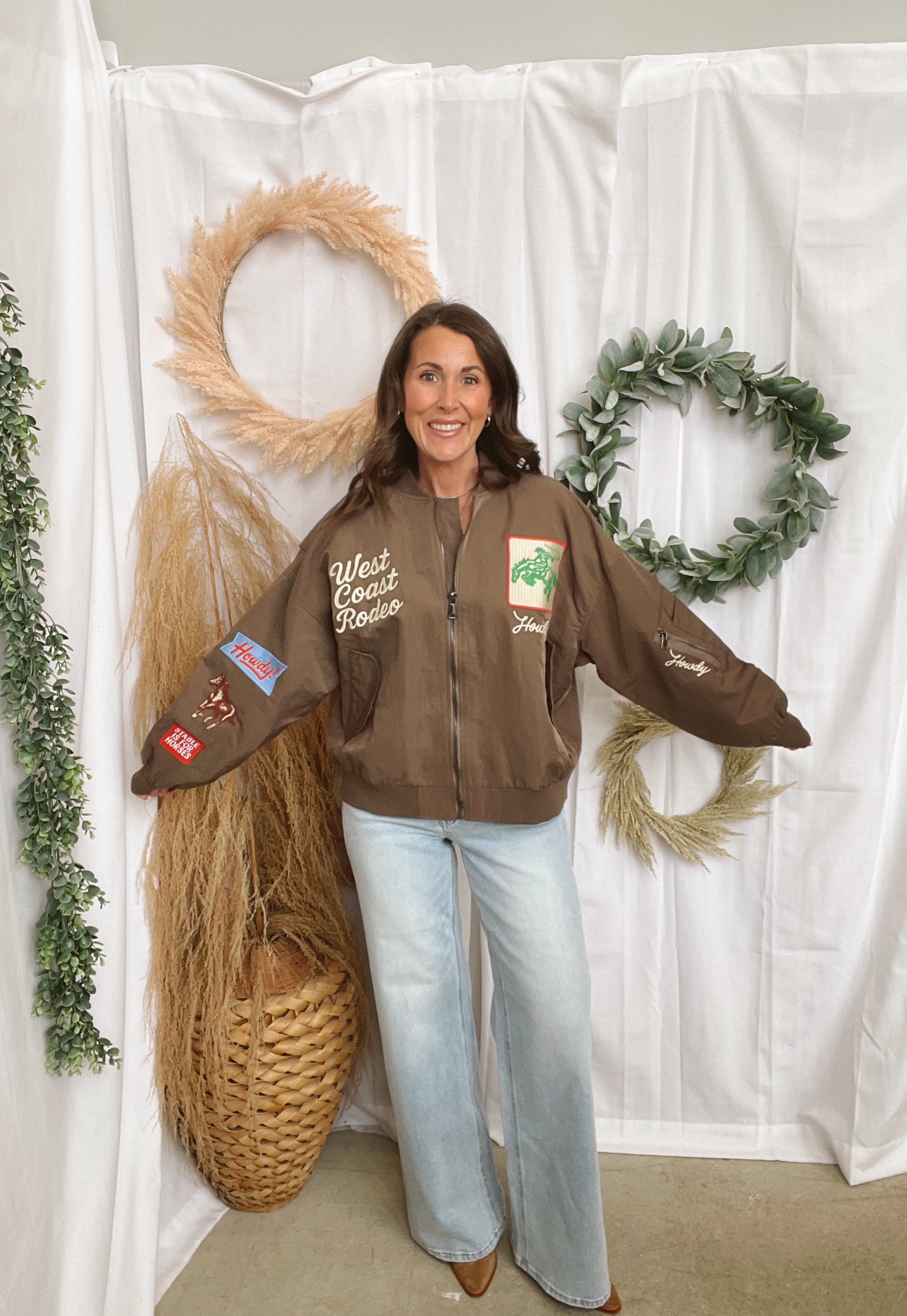 Mocha Mouse Rodeo Jacket(No Discounts Apply)-Coats & Jackets-davi-The Silo Boutique, Women's Fashion Boutique Located in Warren and Grand Forks North Dakota