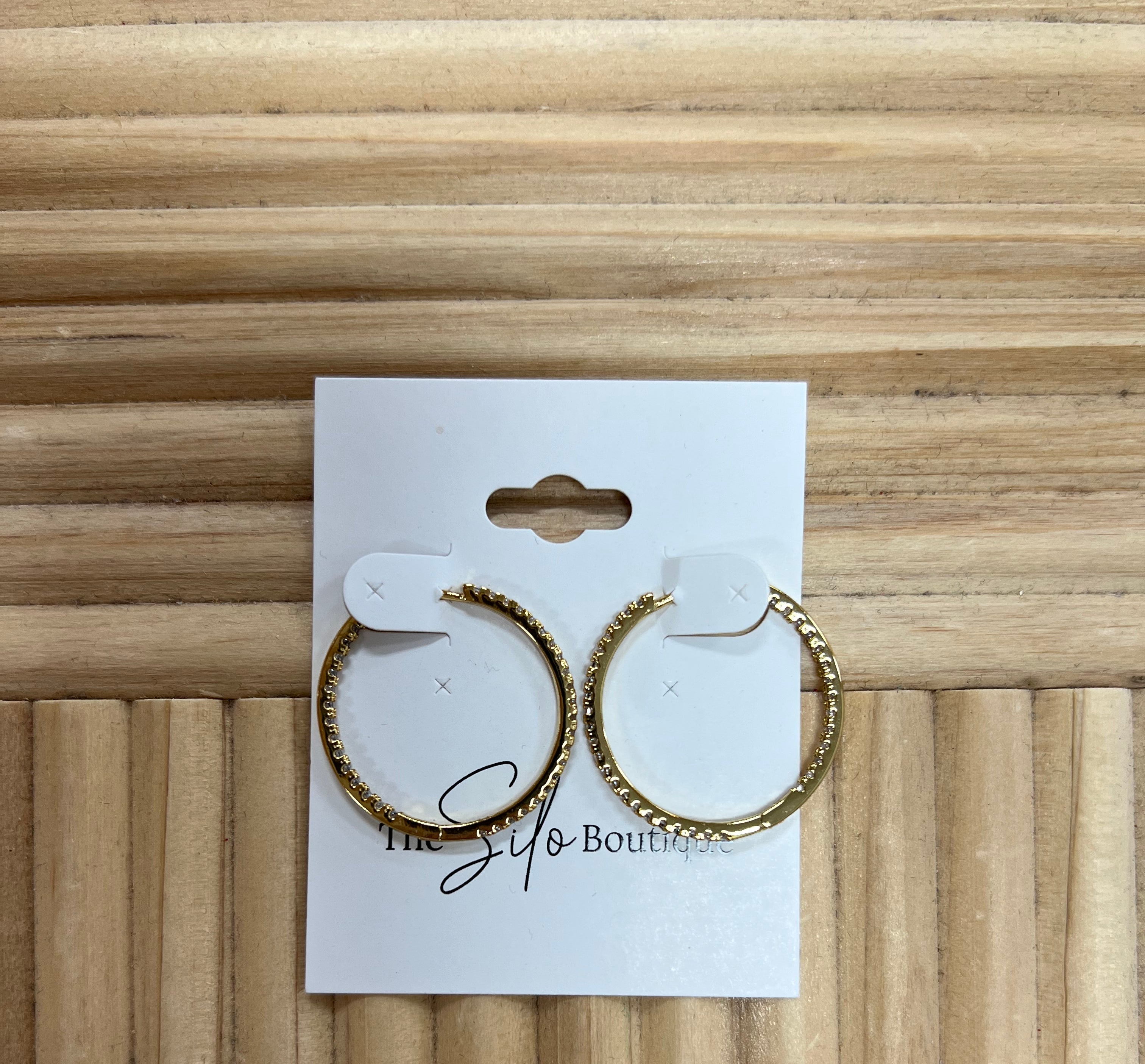 Twist Tex Hoop Earrings-Earrings-Fame-The Silo Boutique, Women's Fashion Boutique Located in Warren and Grand Forks North Dakota