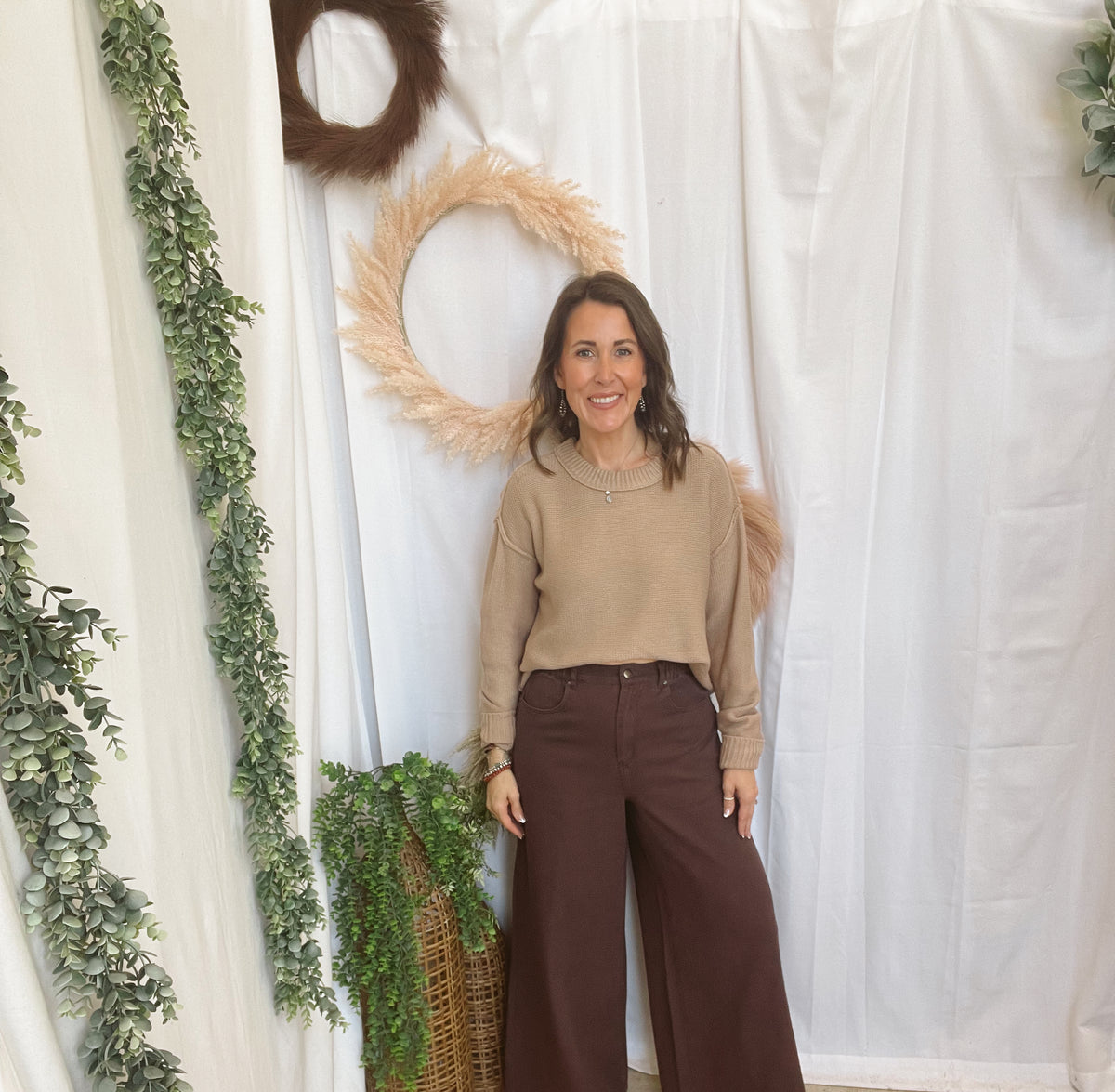 Feeling Free Flare Jeans-Brown-Jeans-hyfve-The Silo Boutique, Women's Fashion Boutique Located in Warren and Grand Forks North Dakota