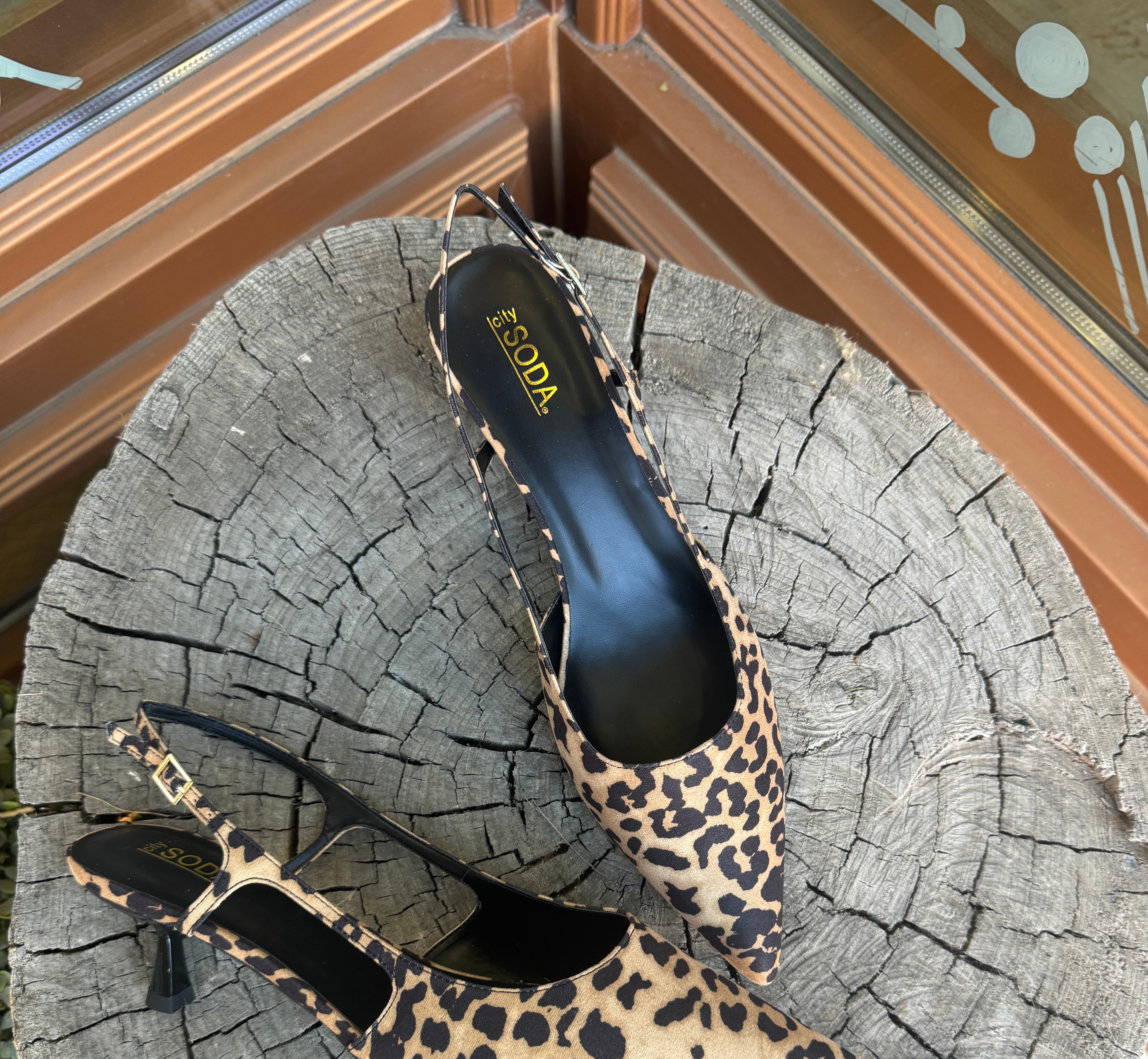 Soda Bella Leopard Kitten Heel Shoes-Shoes-soda-The Silo Boutique, Women's Fashion Boutique Located in Warren and Grand Forks North Dakota