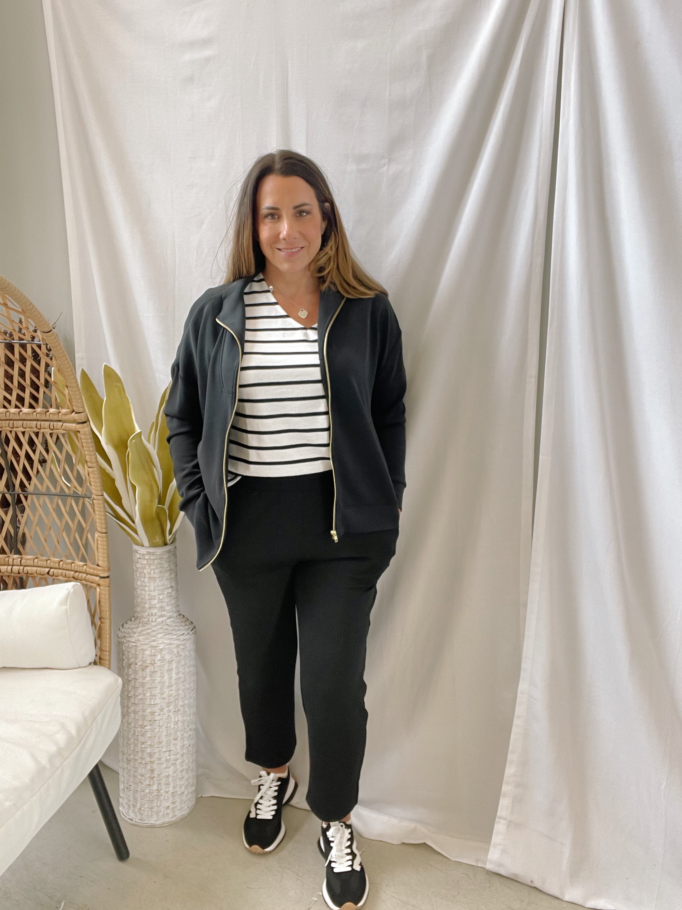 Mono B Laguna Scuba Sweatshirt-Black-Sweatshirts-mono b-The Silo Boutique, Women's Fashion Boutique Located in Warren and Grand Forks North Dakota