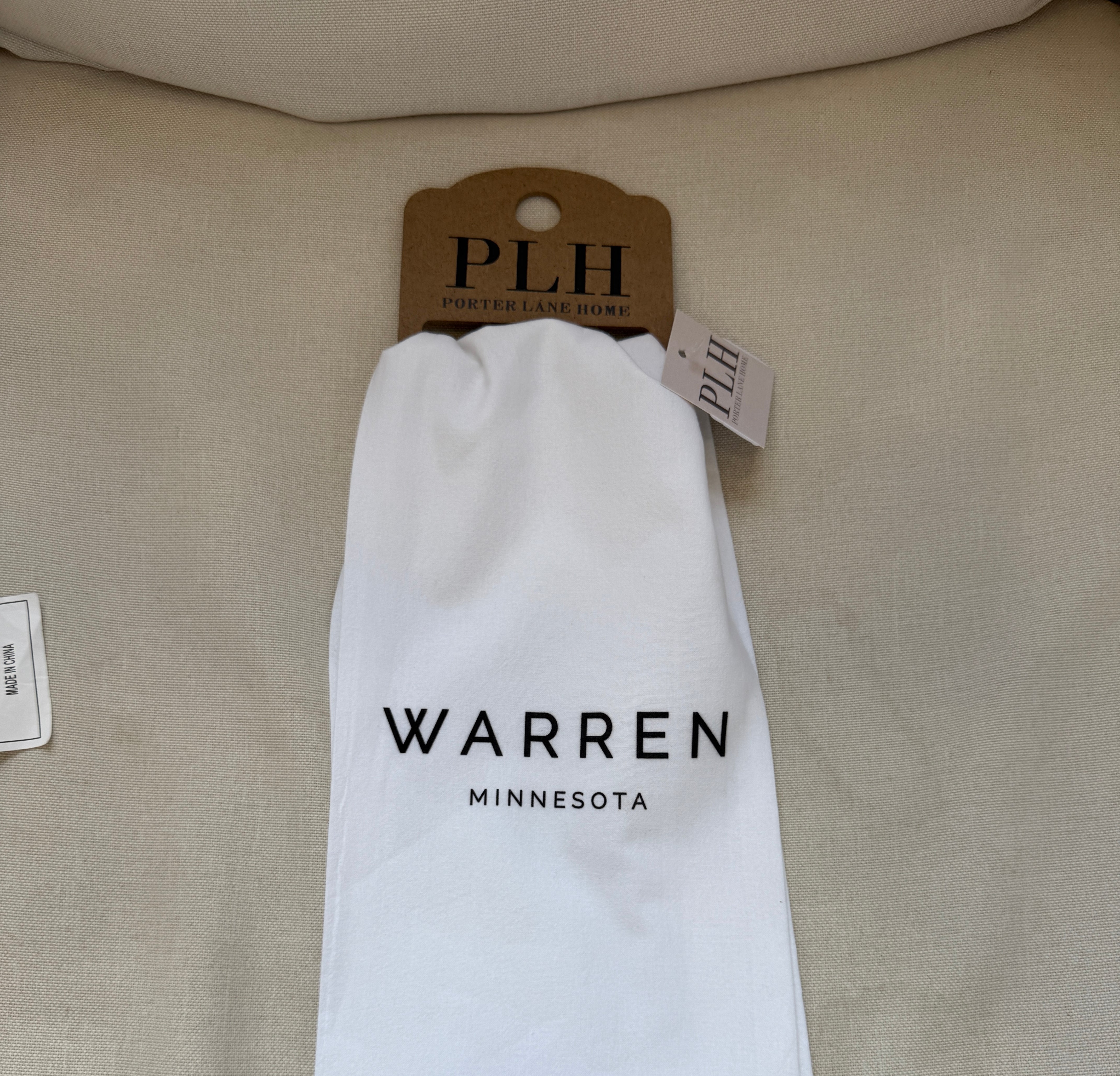 Warren Tea Towel-Tea Towels-Porter Lane-The Silo Boutique, Women's Fashion Boutique Located in Warren and Grand Forks North Dakota