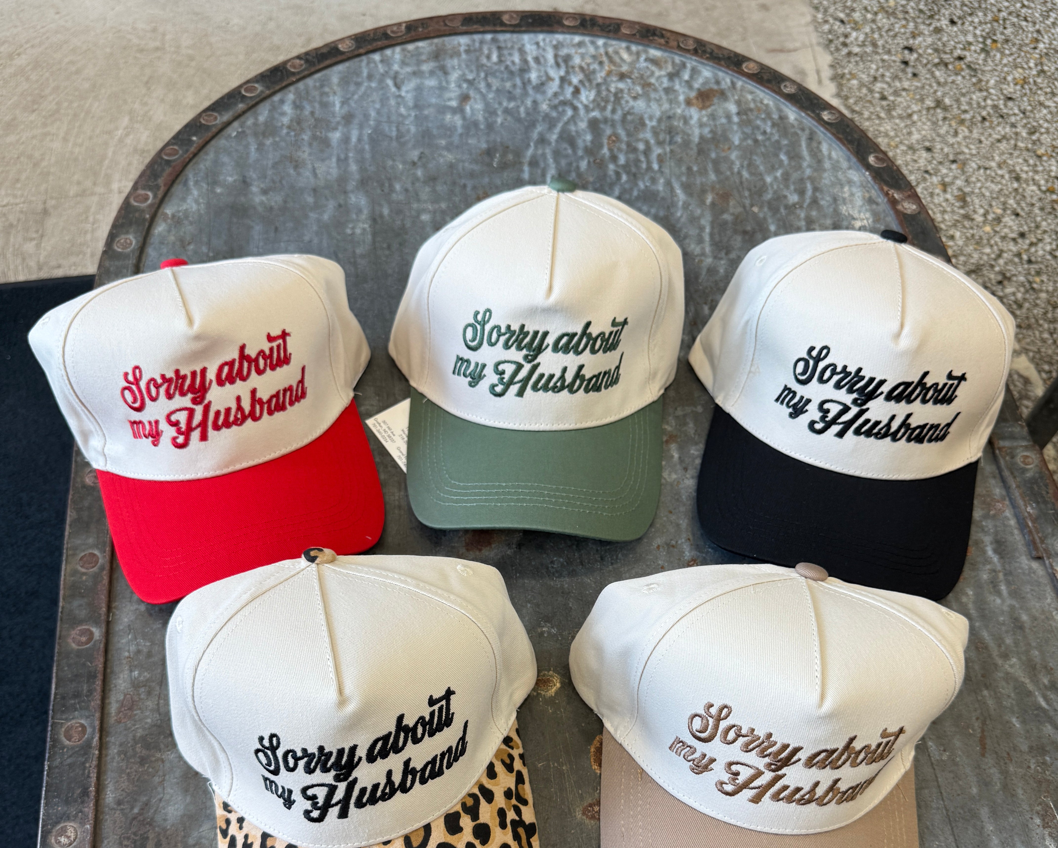 Sorry About My Husband Hat-Hats-Zenana-The Silo Boutique, Women's Fashion Boutique Located in Warren and Grand Forks North Dakota