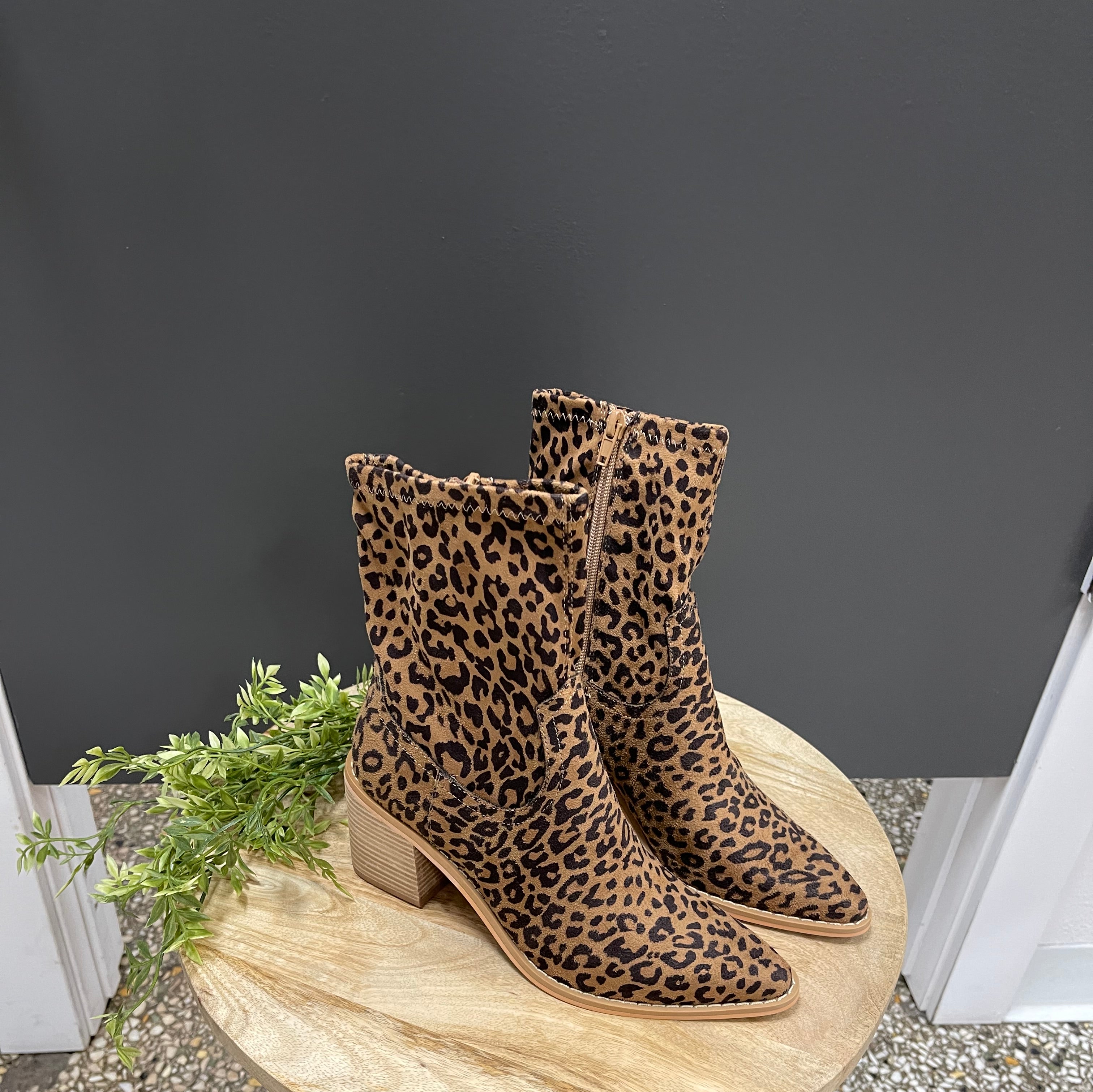 Oasis Society Vienna Boot-Leopard-Boots-oasis society-The Silo Boutique, Women's Fashion Boutique Located in Warren and Grand Forks North Dakota