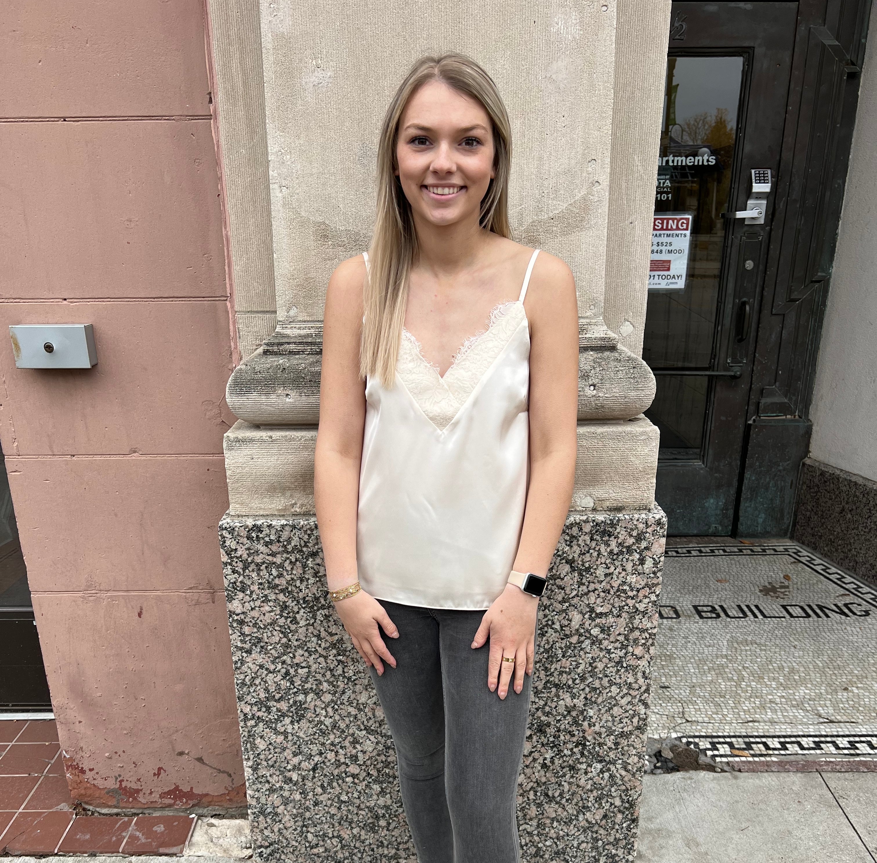 Cream No Blues Lace Cami-Camis-skies are blue-The Silo Boutique, Women's Fashion Boutique Located in Warren and Grand Forks North Dakota