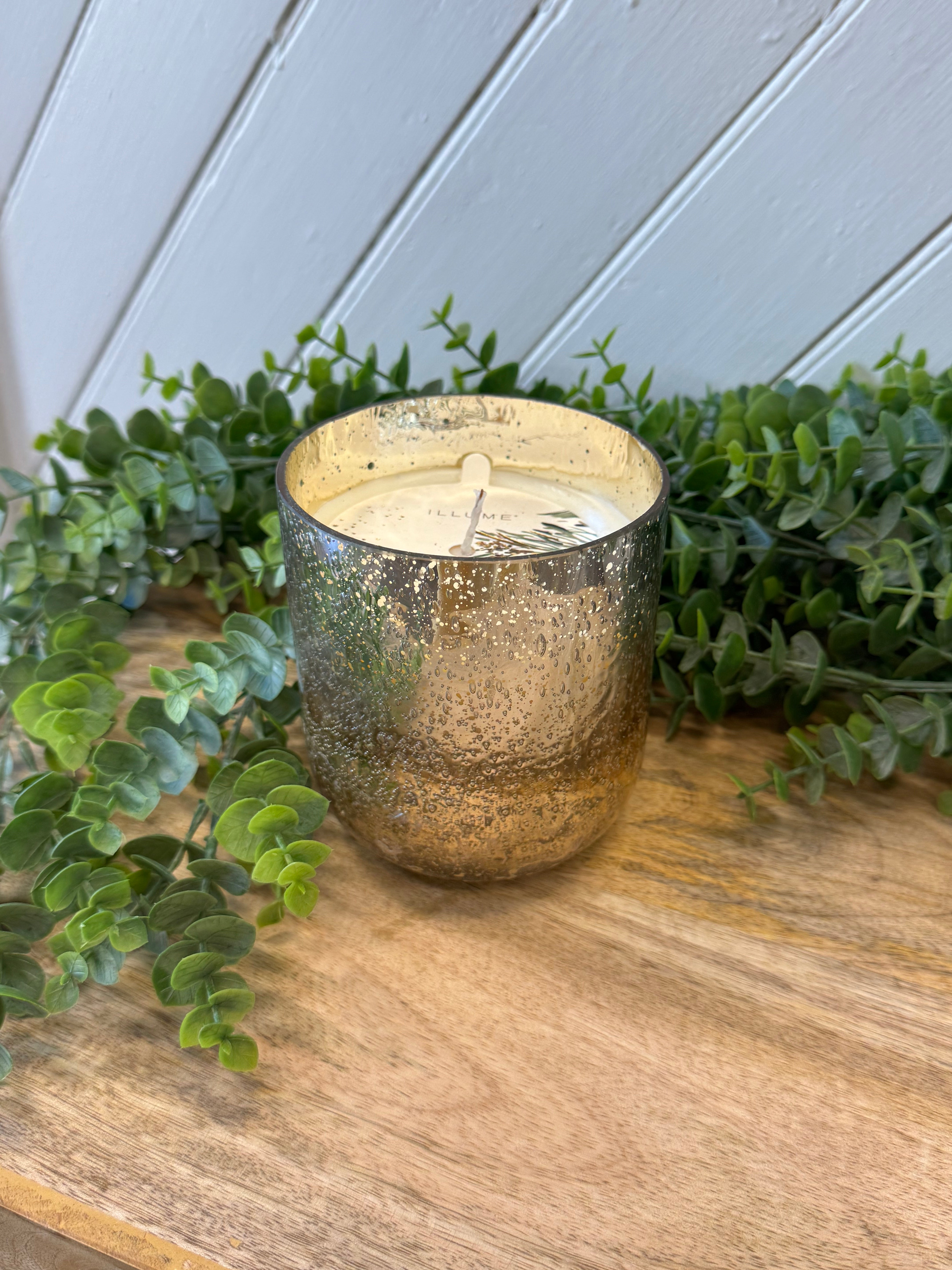 Illume Balsam & Cedar Radiant Glass Candle-Candles-Illume-The Silo Boutique, Women's Fashion Boutique Located in Warren and Grand Forks North Dakota