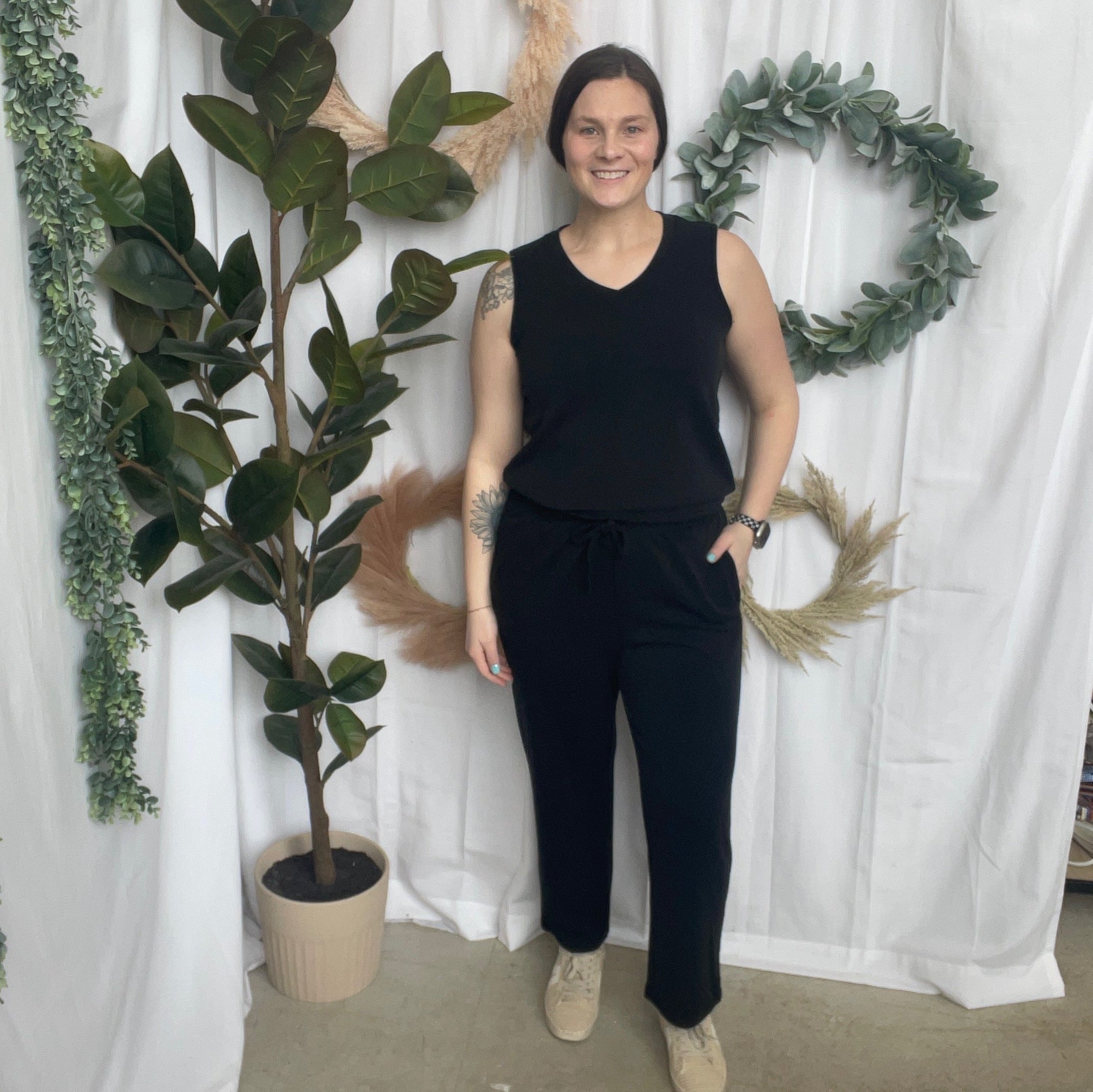 Mono B Everyday Pant Set-Black-Outfit Sets-mono b-The Silo Boutique, Women's Fashion Boutique Located in Warren and Grand Forks North Dakota