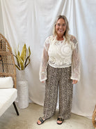 Leopard Pleated Pants-Pants-very j-The Silo Boutique, Women's Fashion Boutique Located in Warren and Grand Forks North Dakota