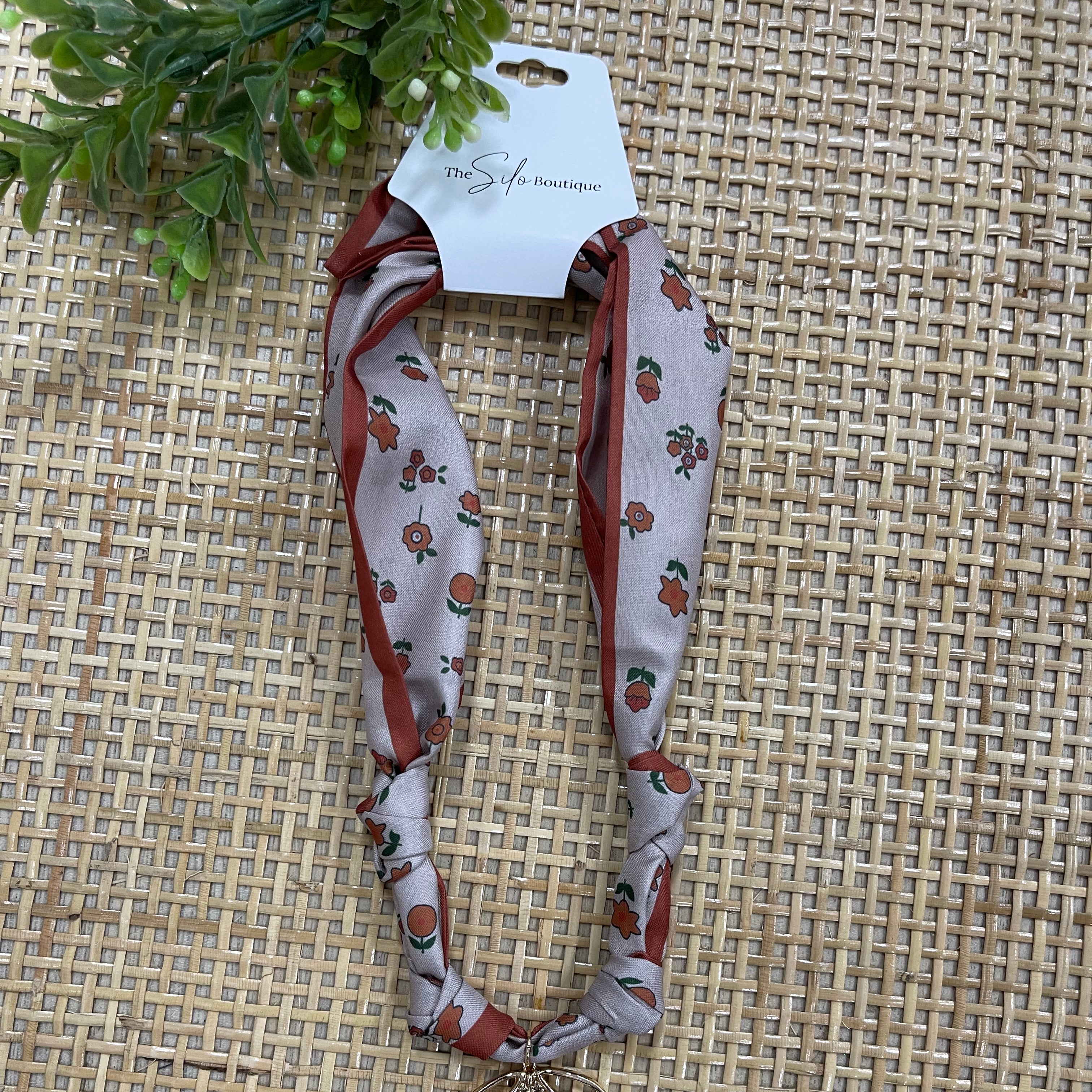 Scarf Necklace-Mini Flower + Bow-Necklaces-joss-The Silo Boutique, Women's Fashion Boutique Located in Warren and Grand Forks North Dakota