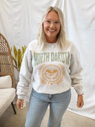 North Dakota Wreath Graphic Sweatshirt-Sweatshirts-blume-The Silo Boutique, Women's Fashion Boutique Located in Warren and Grand Forks North Dakota