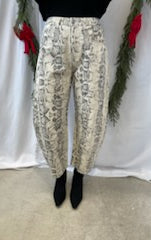 Ivory Savannah Snake Pant-Jeans-oddi-The Silo Boutique, Women's Fashion Boutique Located in Warren and Grand Forks North Dakota